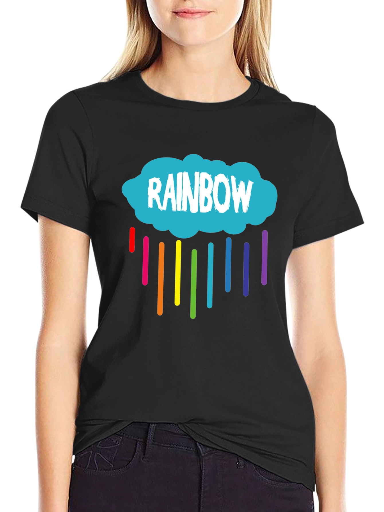 Rainbow Cloud Graphic T-Shirt - Unisex