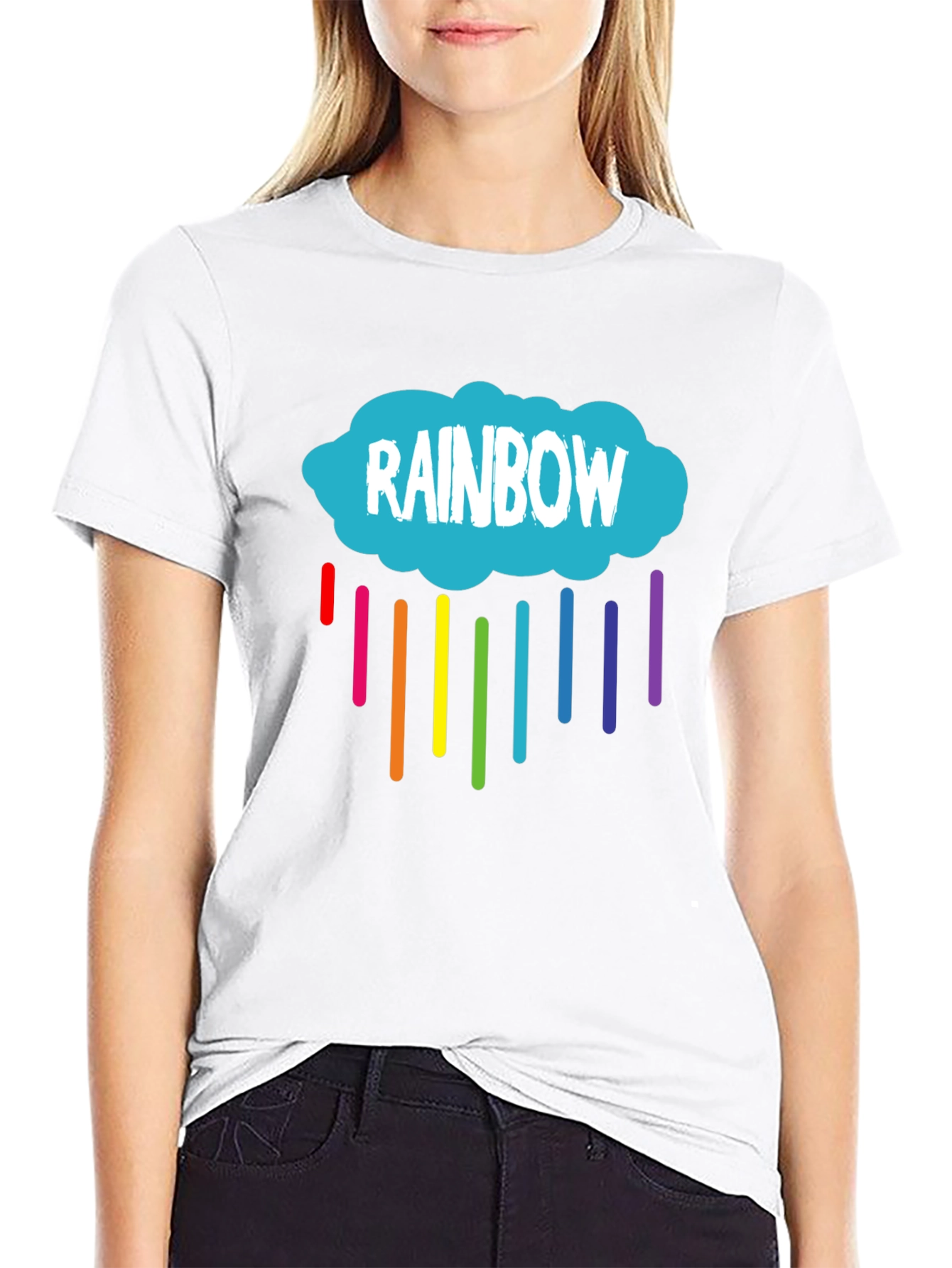 Rainbow Cloud Graphic T-Shirt - Unisex