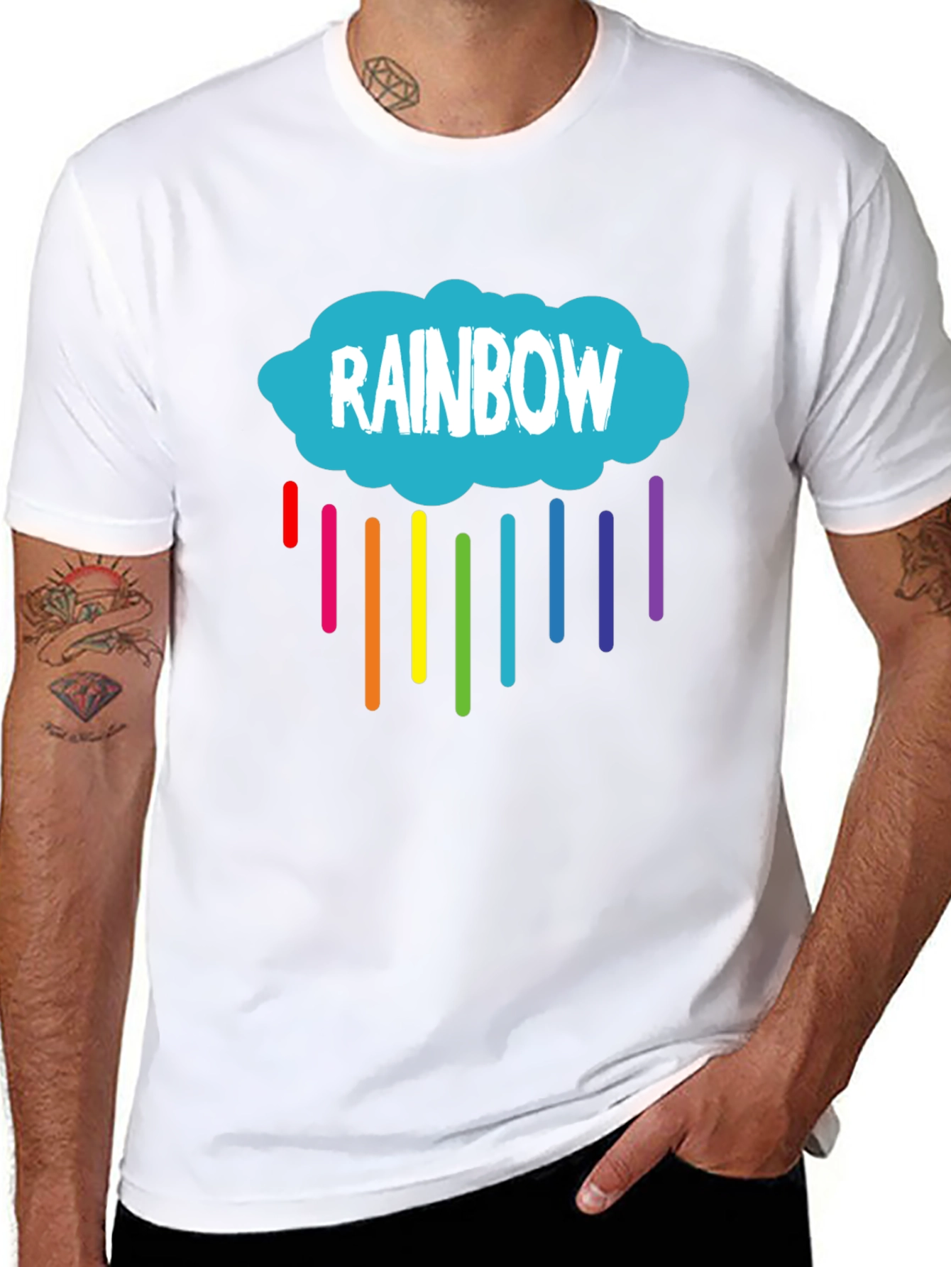 Rainbow Cloud Graphic T-Shirt - Unisex