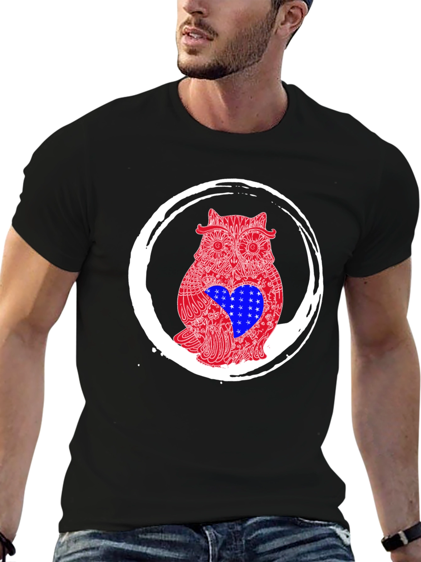 Owl USA Heart Graphic Tee