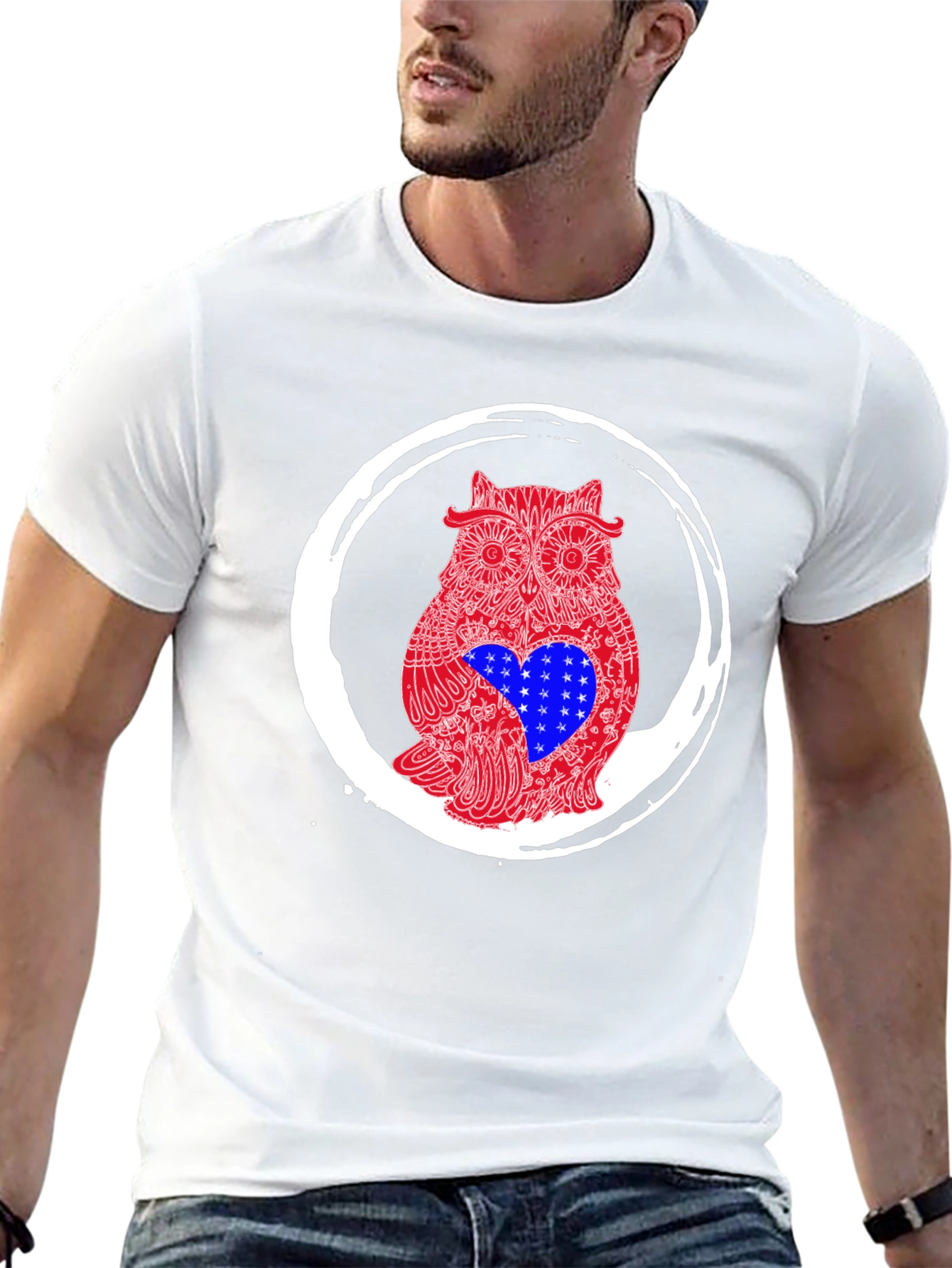 Owl USA Heart Graphic Tee