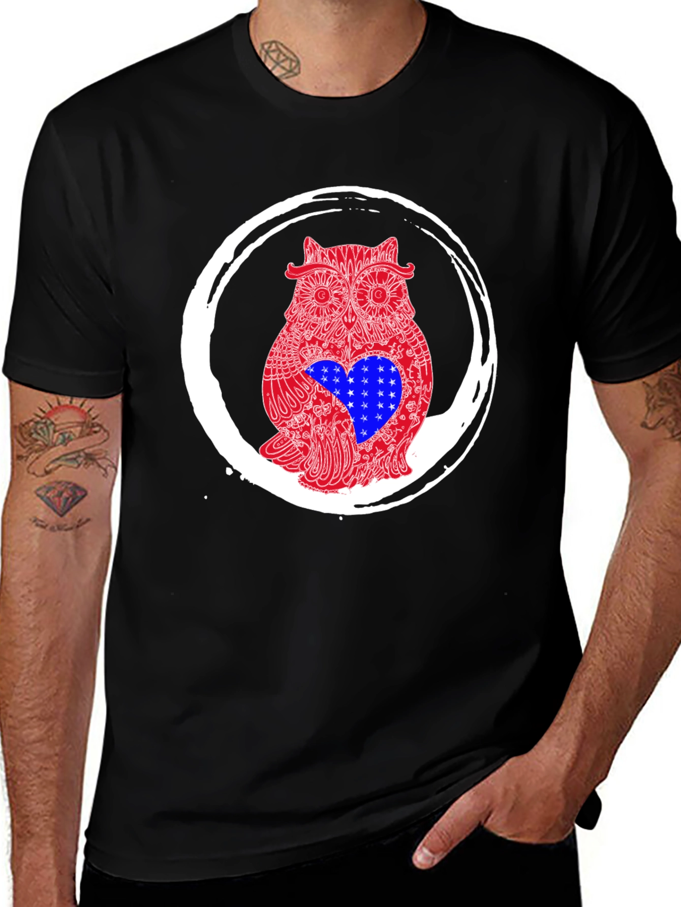 Owl USA Heart Graphic Tee