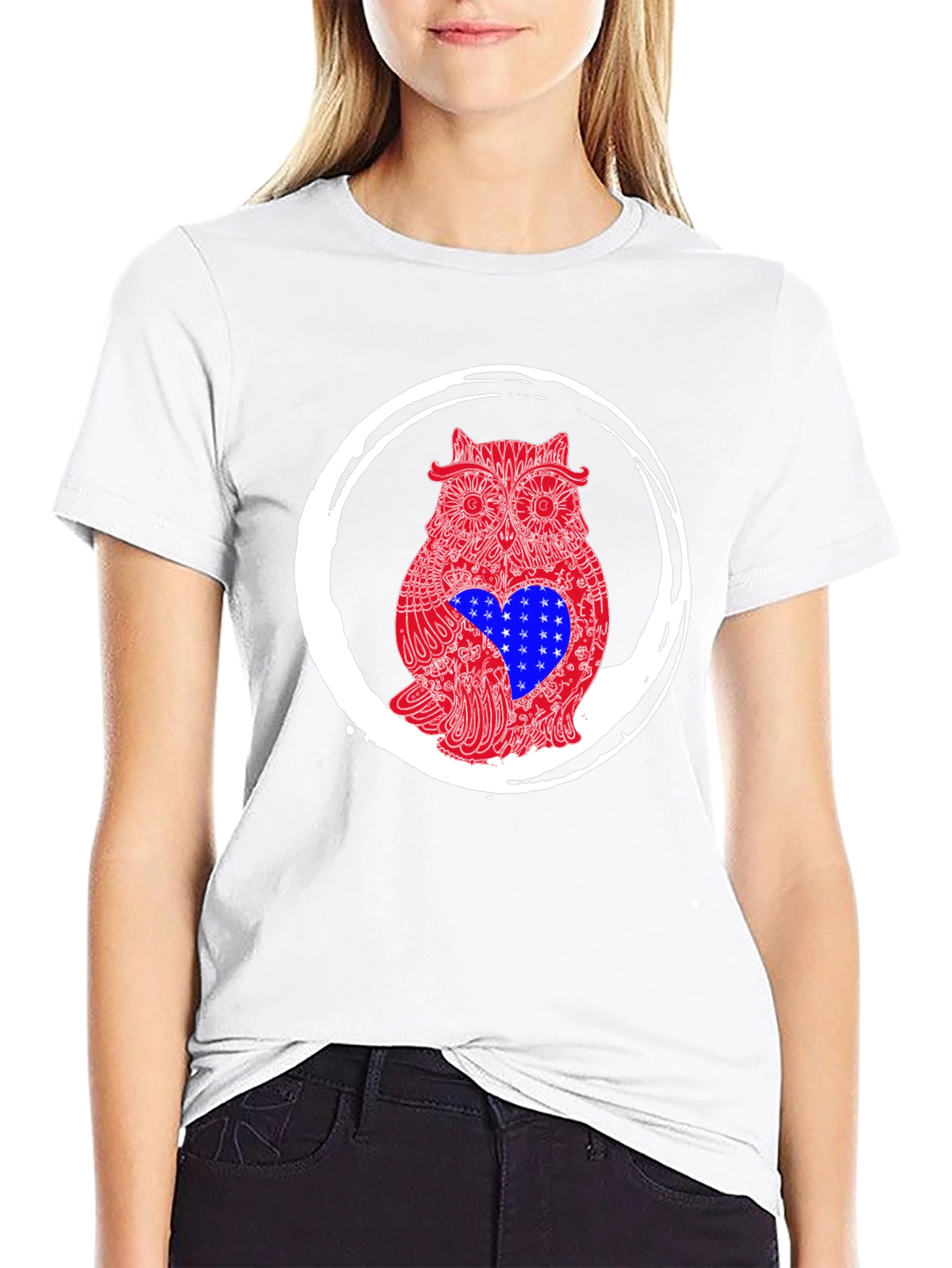 Owl USA Heart Graphic Tee