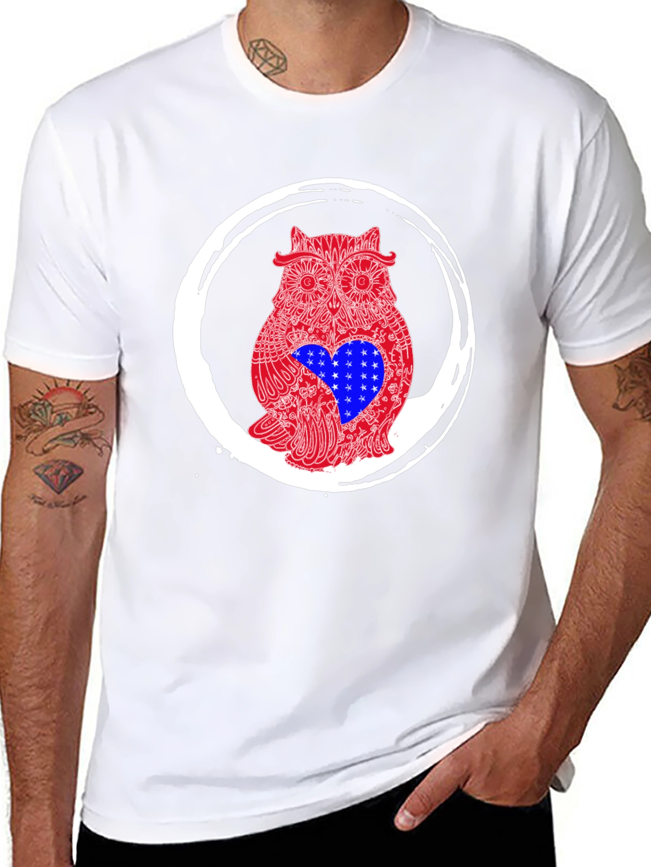 Owl USA Heart Graphic Tee