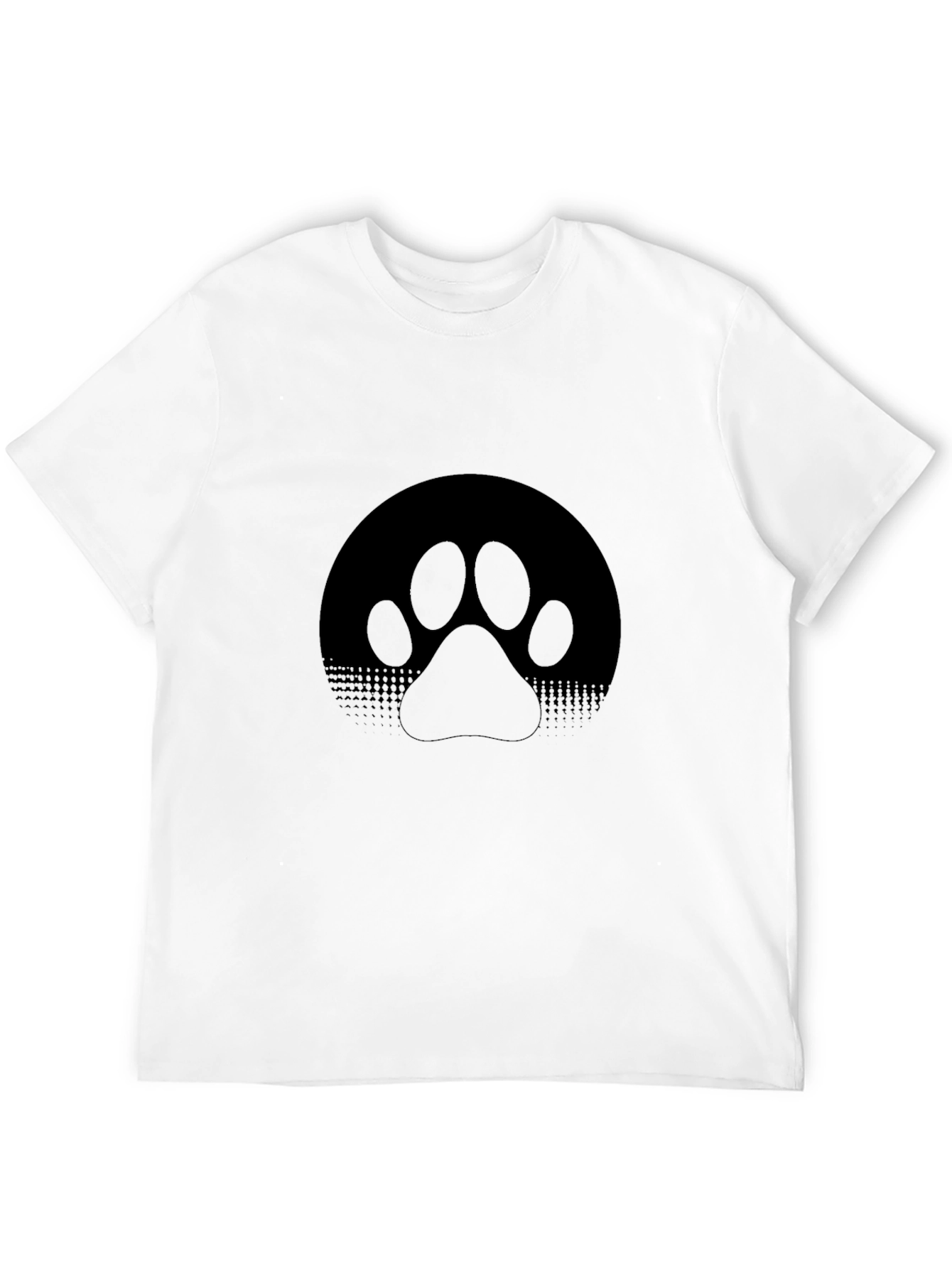 Paw Print Graphic Tee - Mens Black T-Shirt