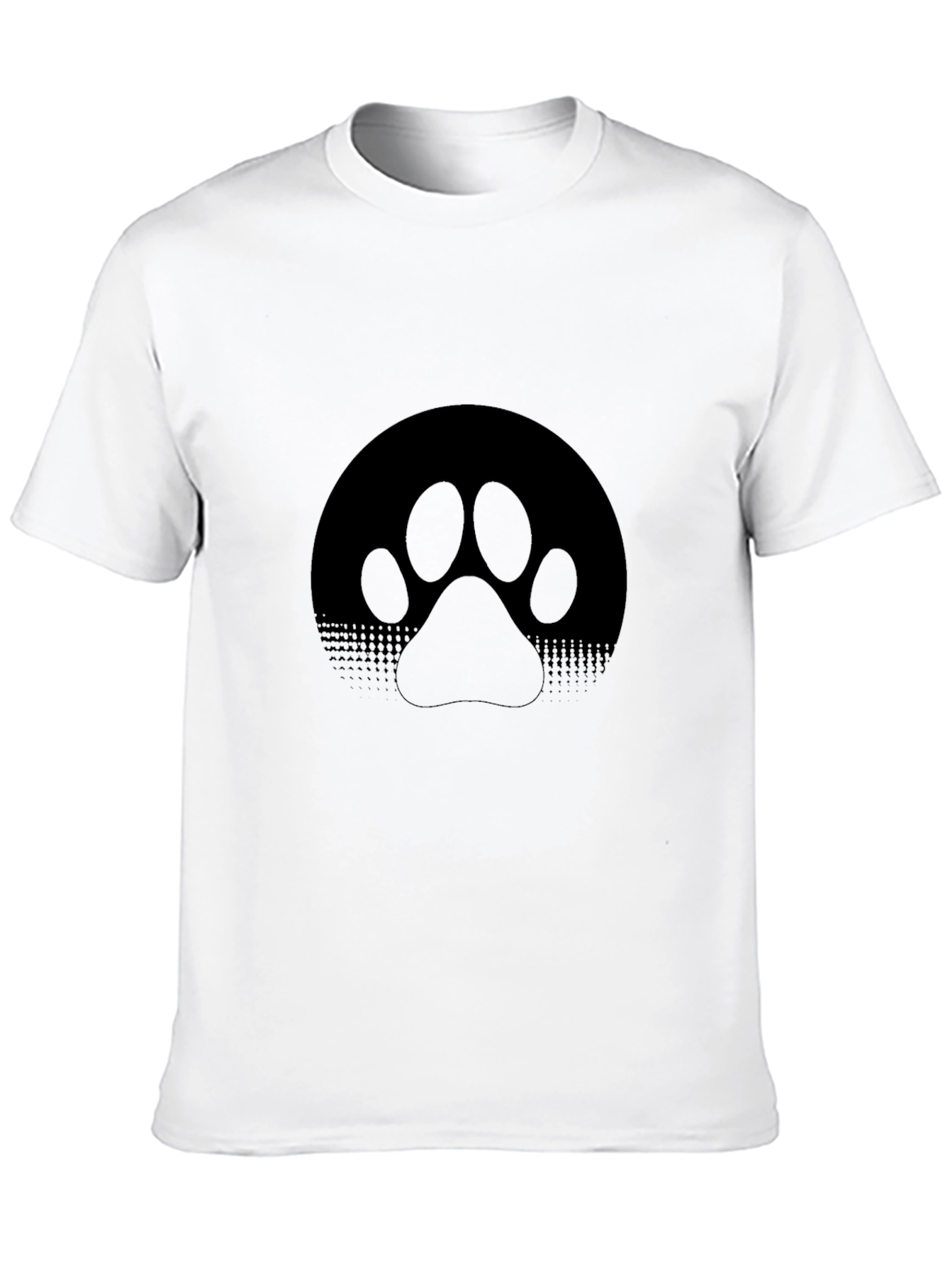 Paw Print Graphic Tee - Mens Black T-Shirt
