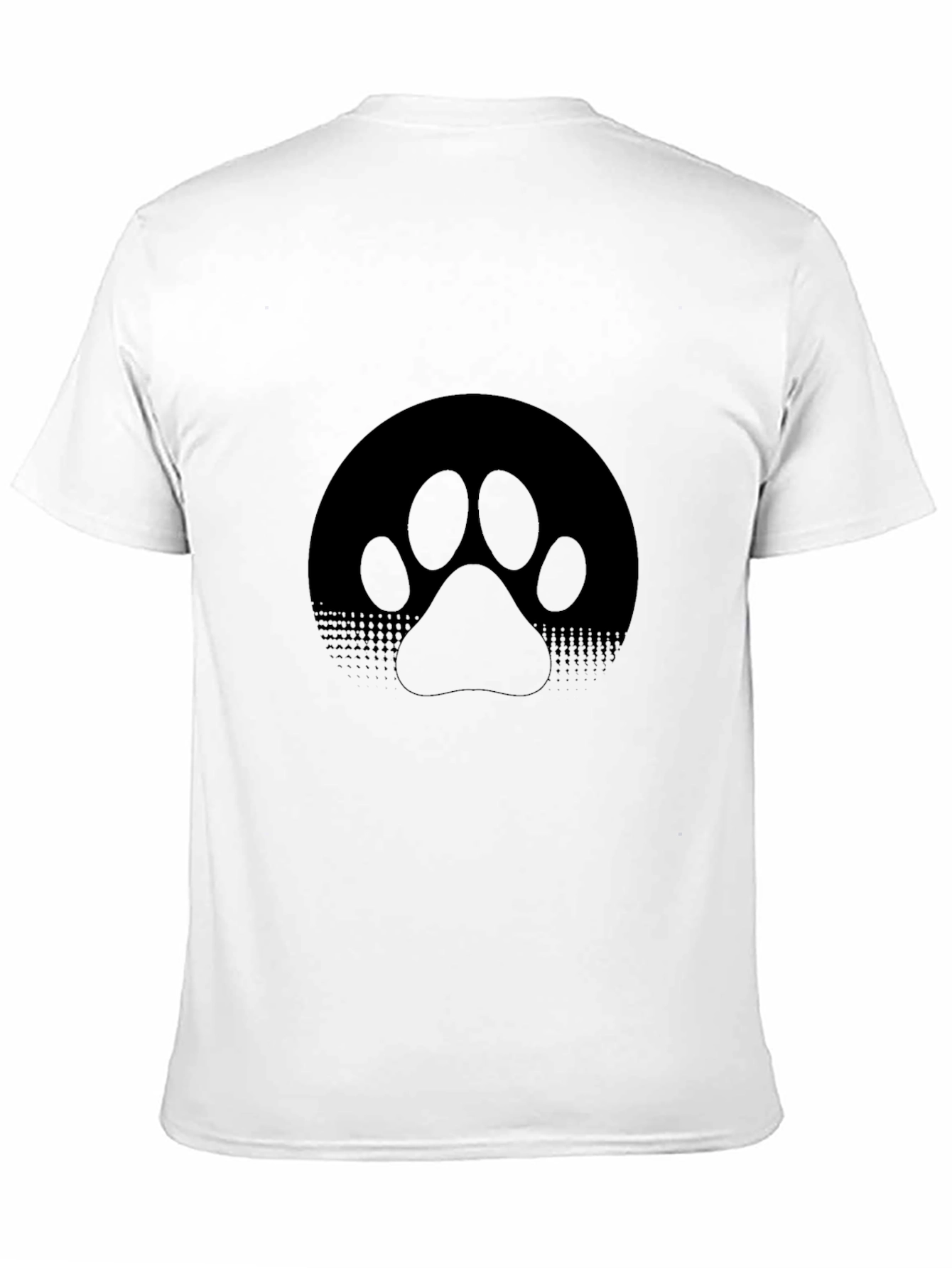 Paw Print Graphic Tee - Mens Black T-Shirt