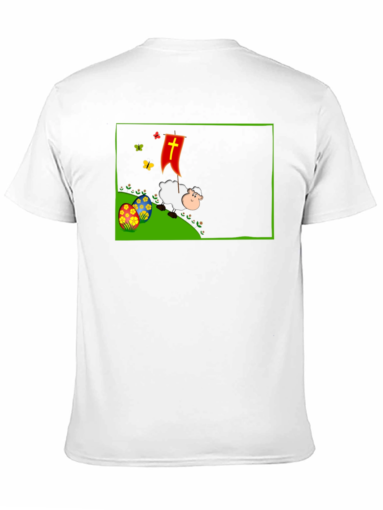 Easter Sheep Graphic T-Shirt - Black