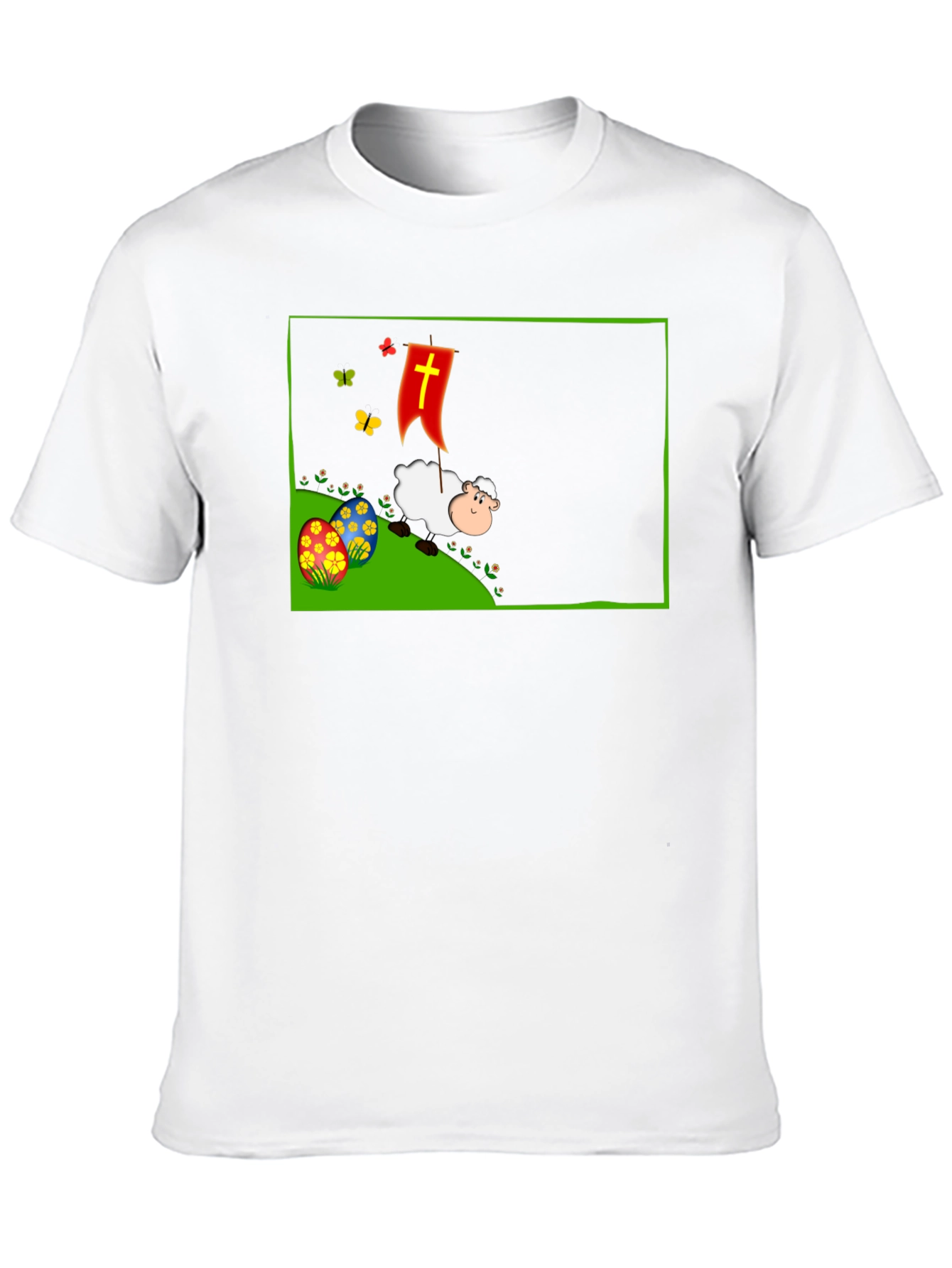 Easter Sheep Graphic T-Shirt - Black
