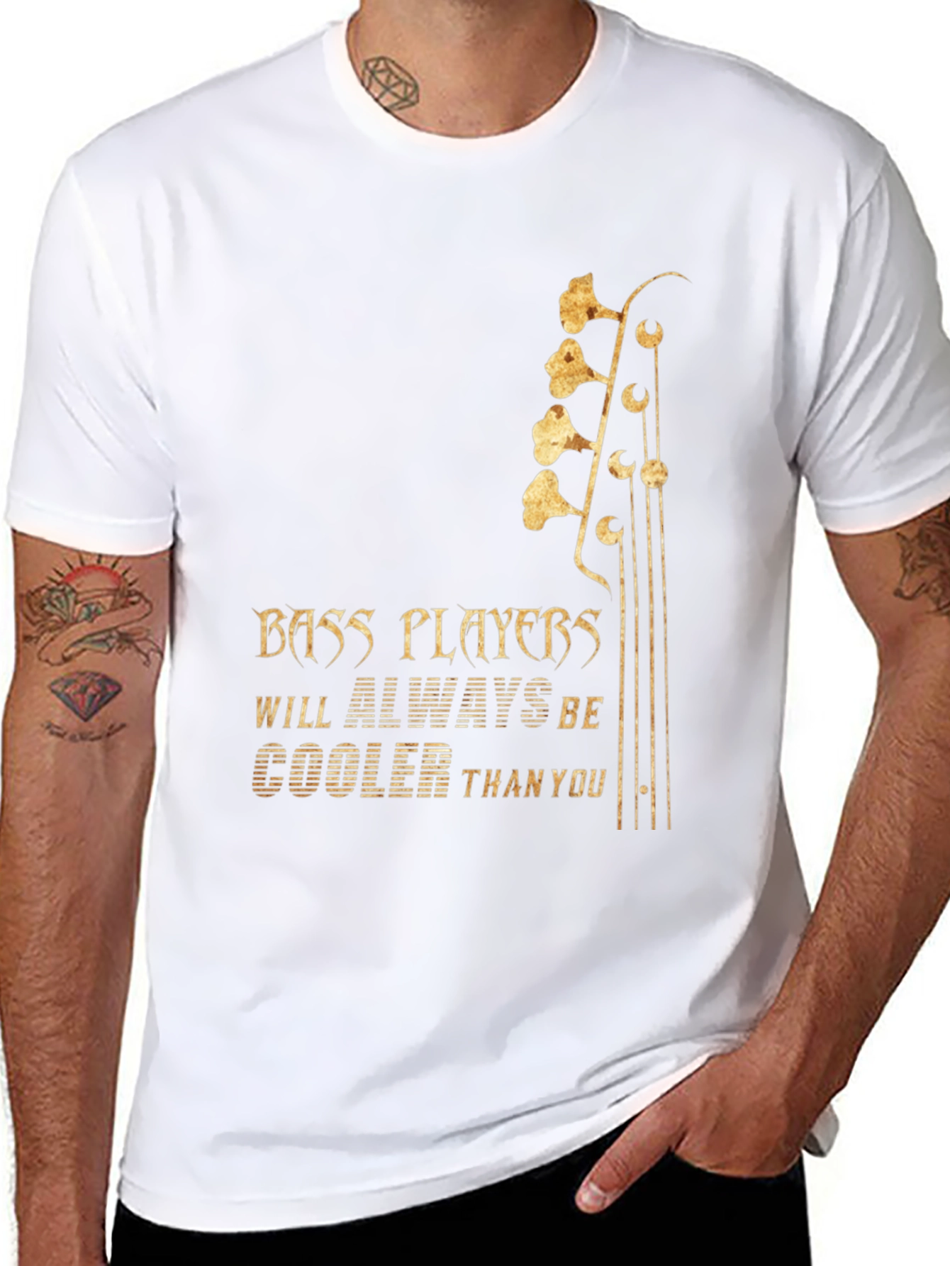 Bass Player Graphic Tee - Music Lover T-Shirt