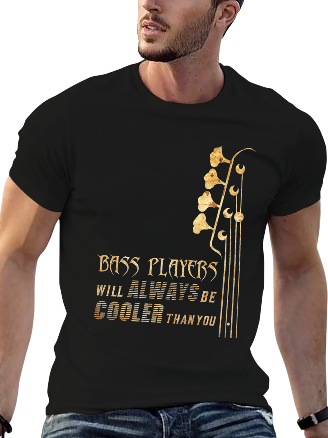 Bass Player Graphic Tee - Music Lover T-Shirt
