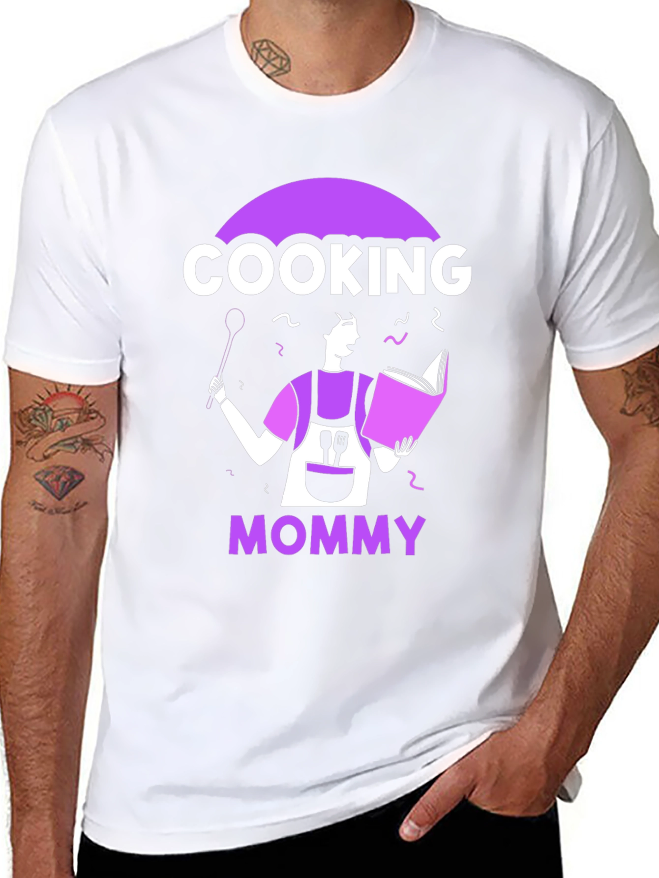 Cooking Mommy Graphic T-Shirt - Black Casual Tee