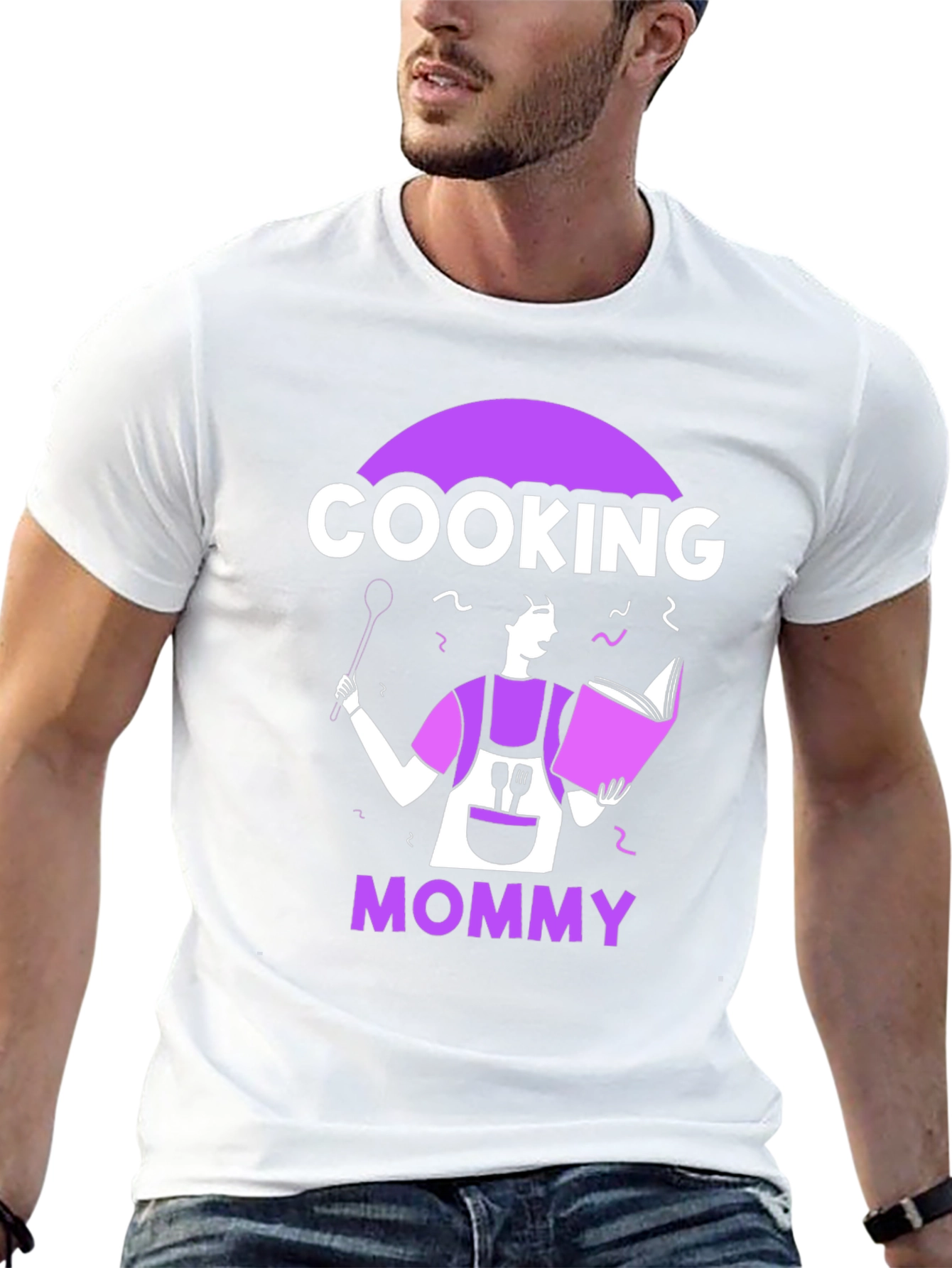 Cooking Mommy Graphic T-Shirt - Black Casual Tee