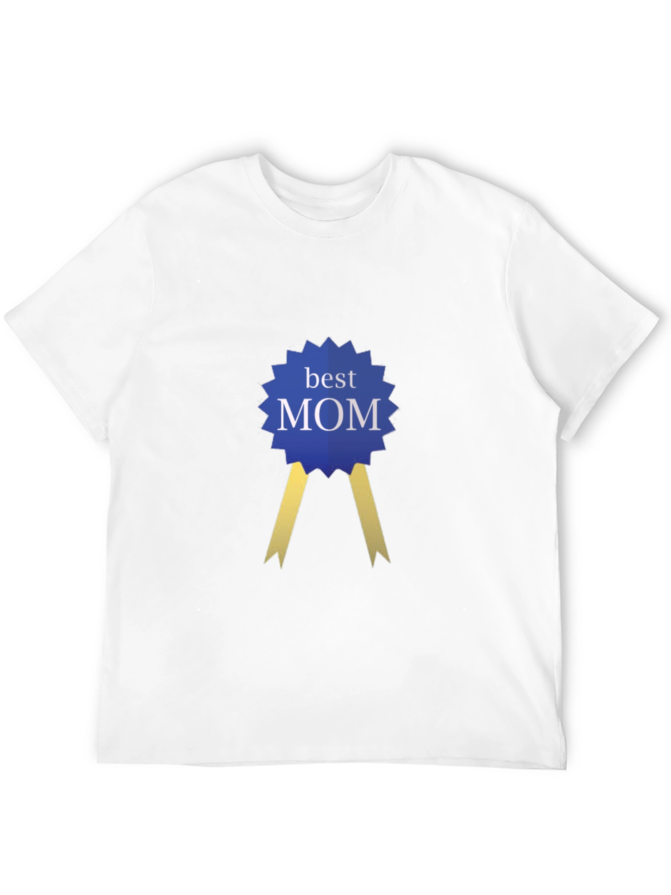 Best Mom Award Ribbon Graphic Tee - Black