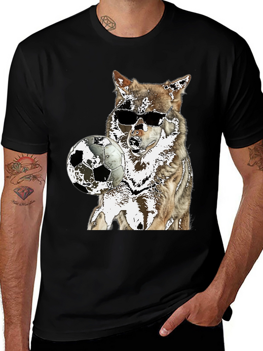Wolf Soccer T-Shirt - Cool Animal Tee