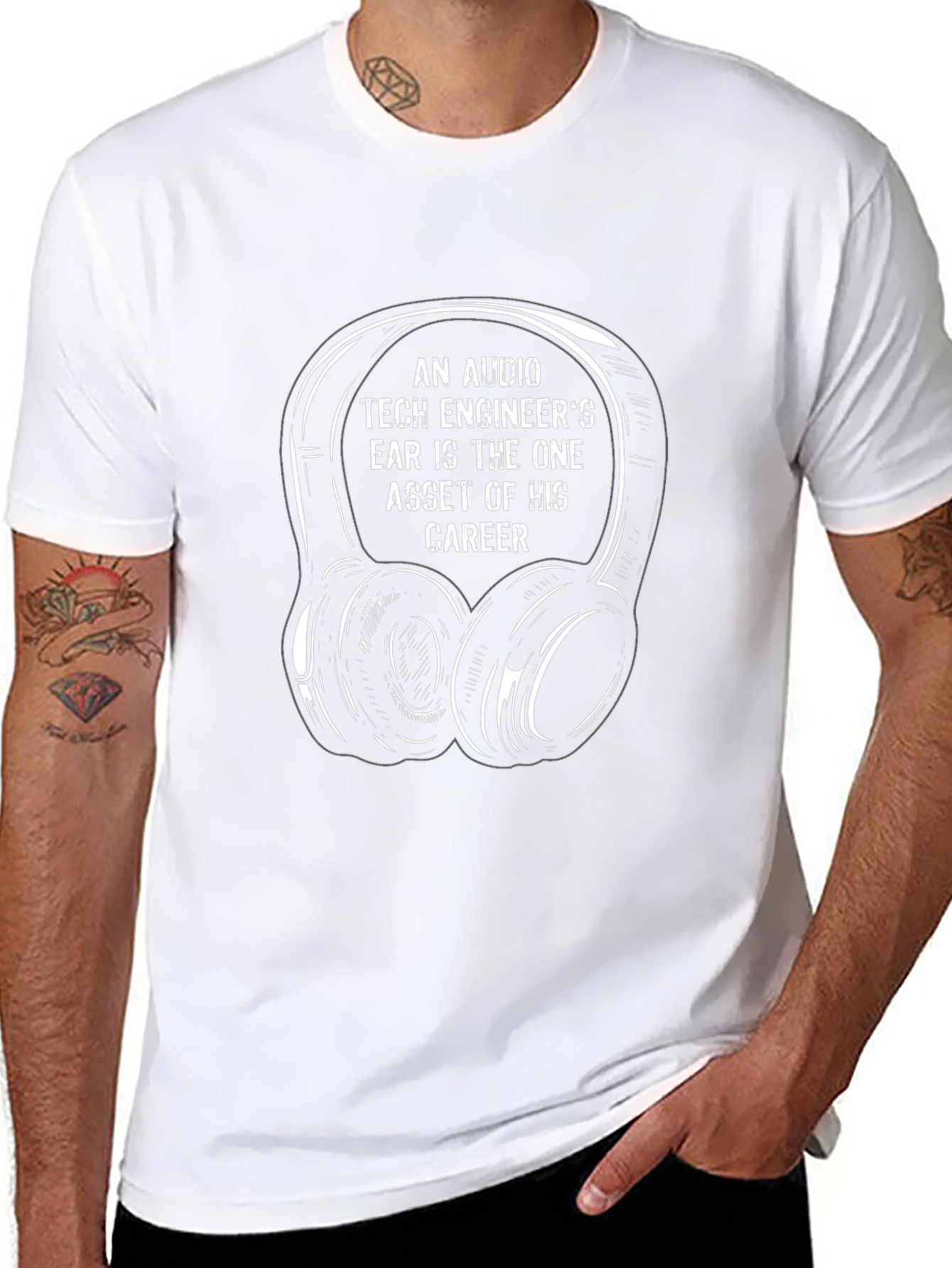 Audio Engineers Ear T-Shirt - Music Lover Gift