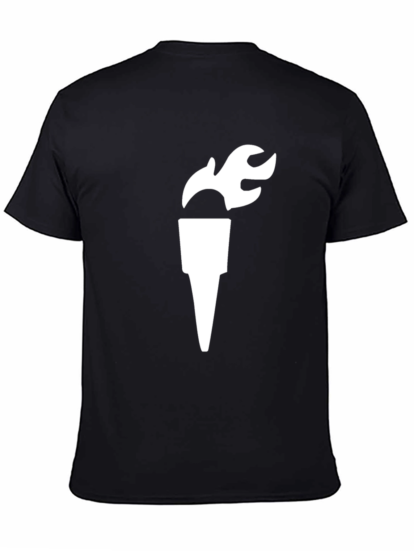 Torch Graphic Tee - Black Cotton T-Shirt