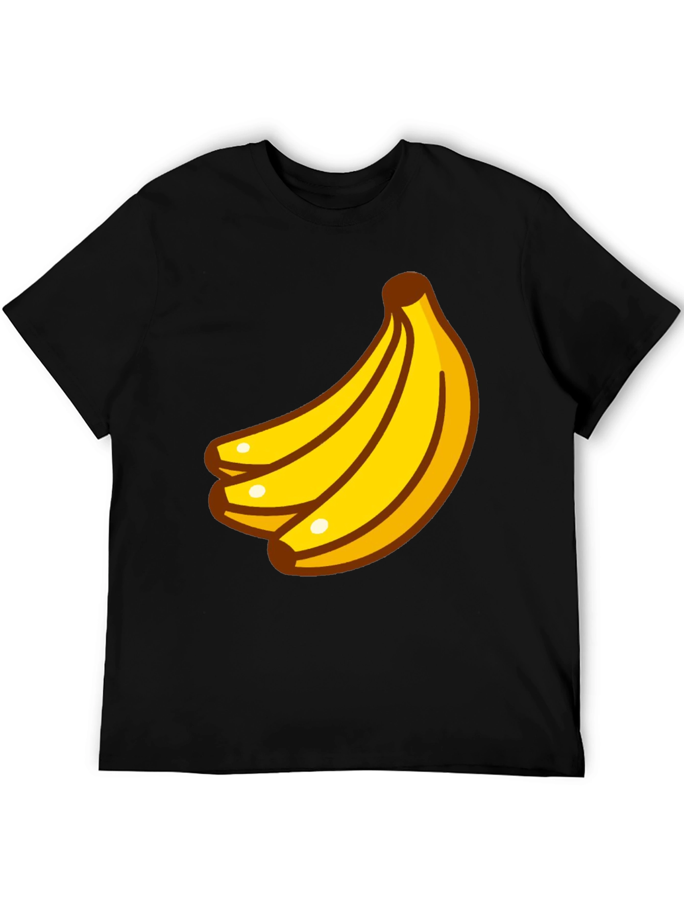 Banana Cartoon Graphic Black T-Shirt