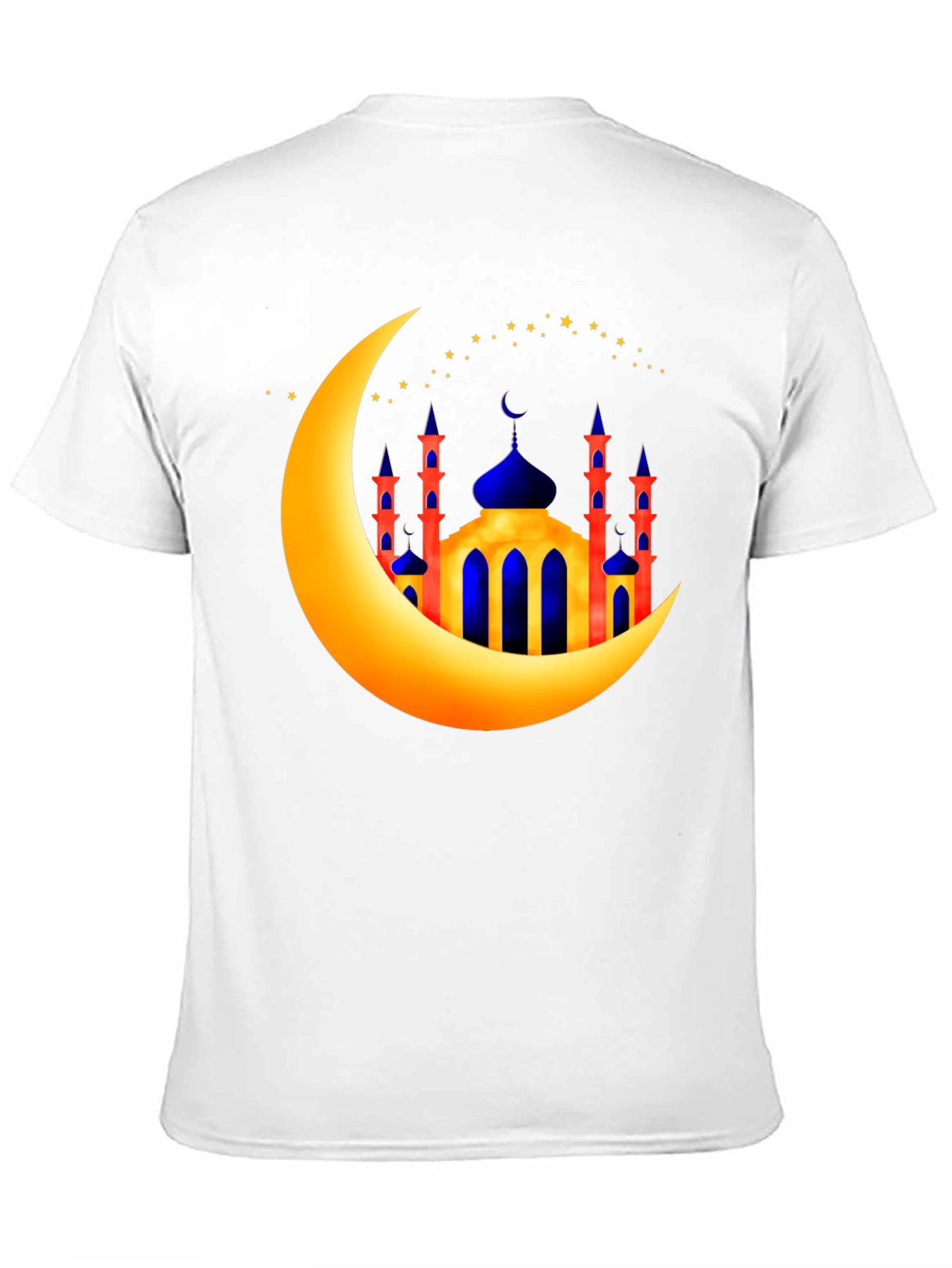 Ramadan Moon & Mosque Graphic Black T-Shirt