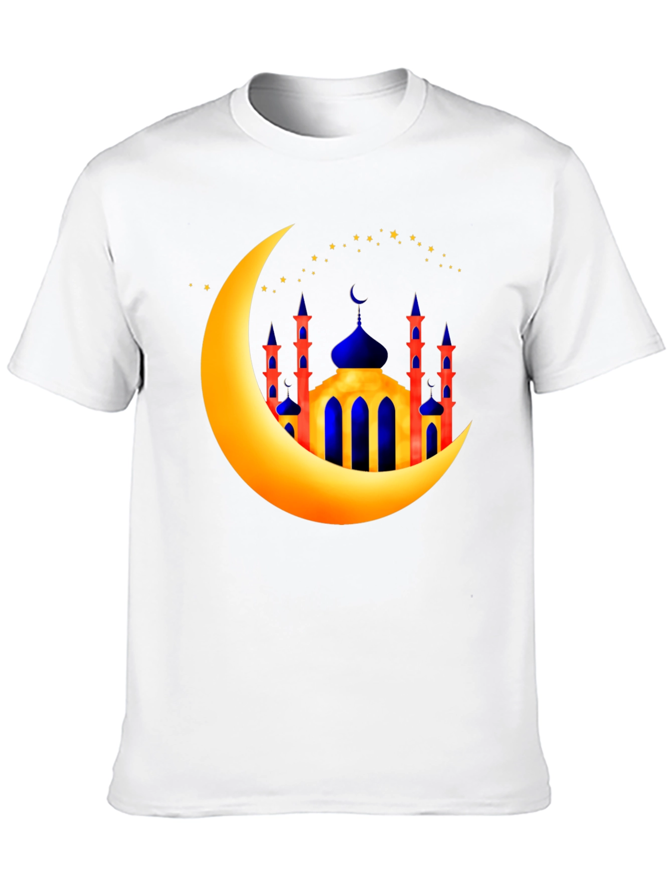 Ramadan Moon & Mosque Graphic Black T-Shirt