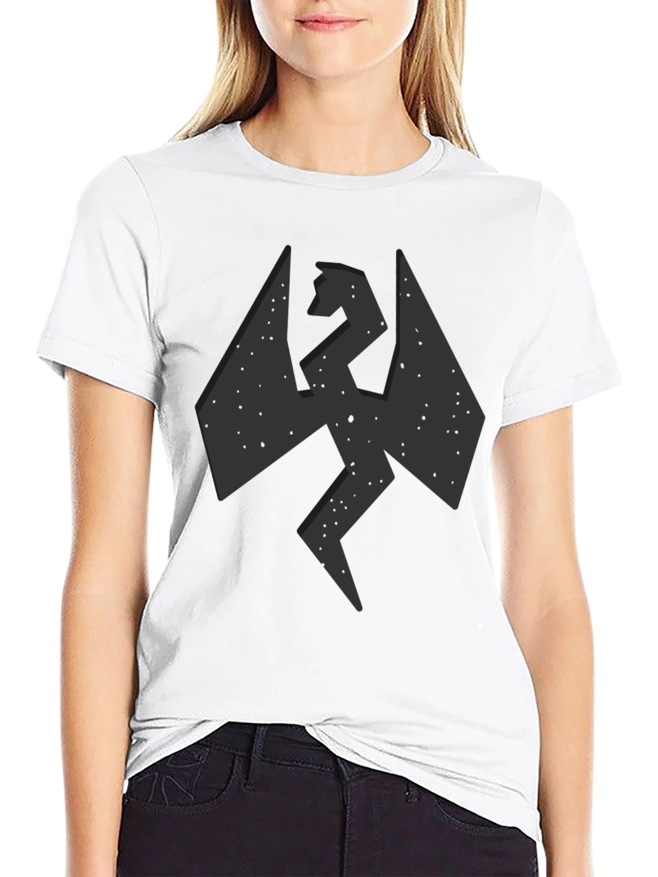 Mens Black Graphic Tee - Dragon Design