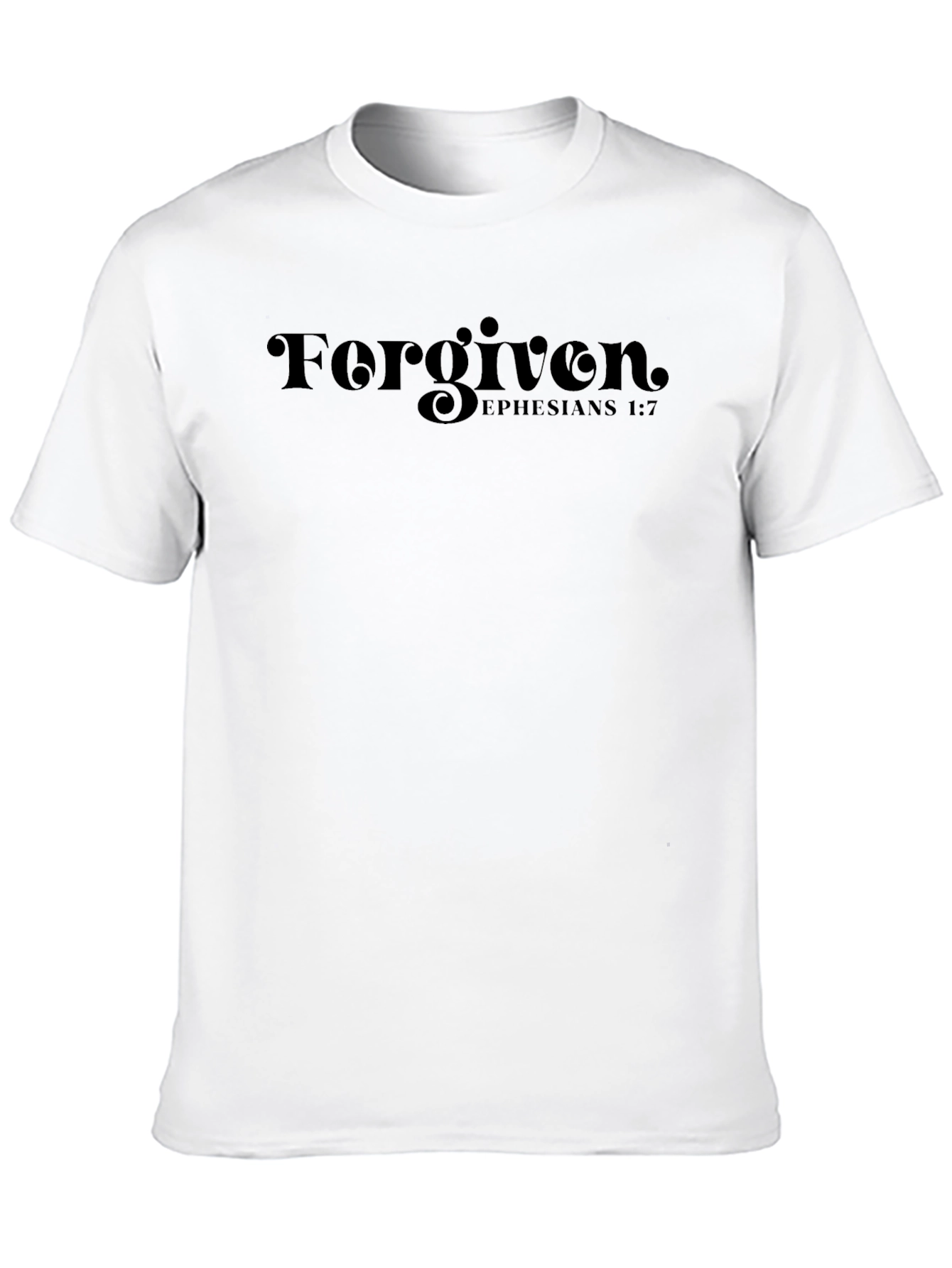 Forgiven Ephesians 1:7 Black T-Shirt