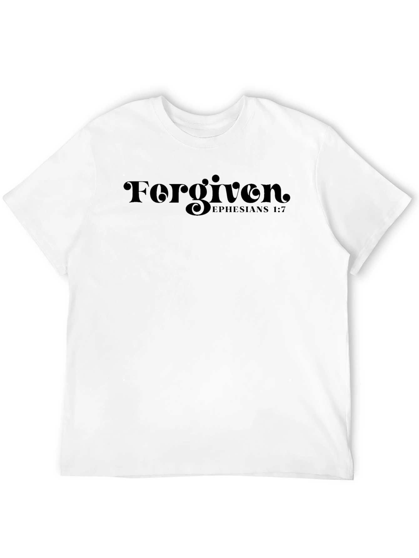 Forgiven Ephesians 1:7 Black T-Shirt