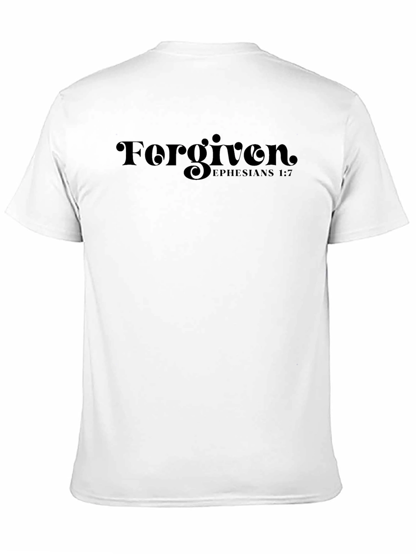 Forgiven Ephesians 1:7 Black T-Shirt