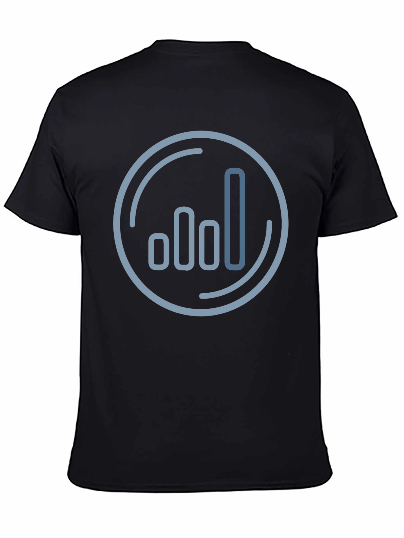 Modern Graph Design Black T-Shirt