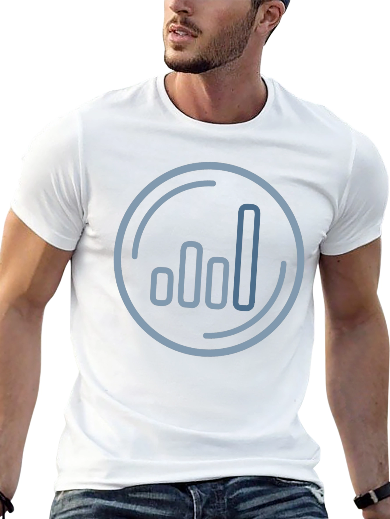Modern Graph Design Black T-Shirt