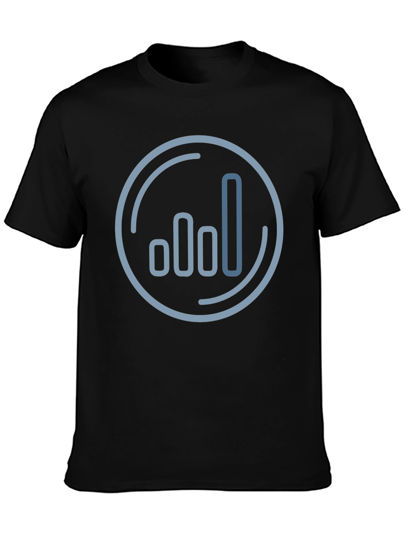 Modern Graph Design Black T-Shirt