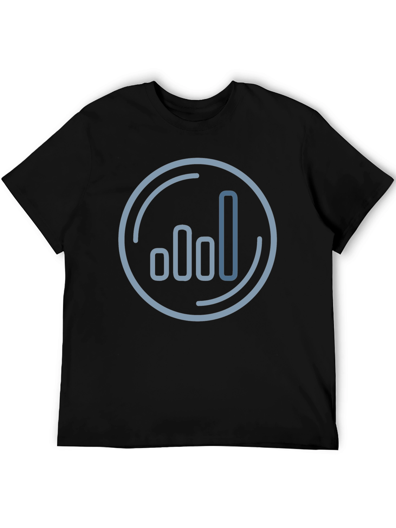 Modern Graph Design Black T-Shirt