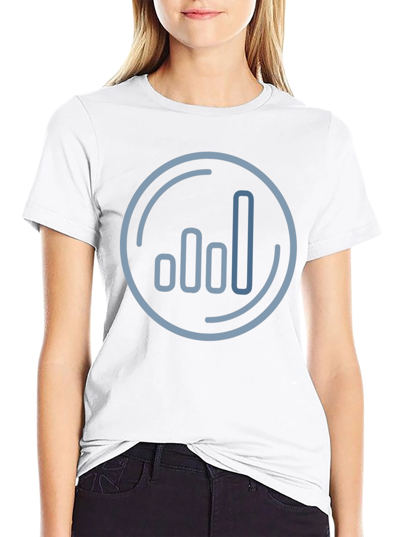 Modern Graph Design Black T-Shirt