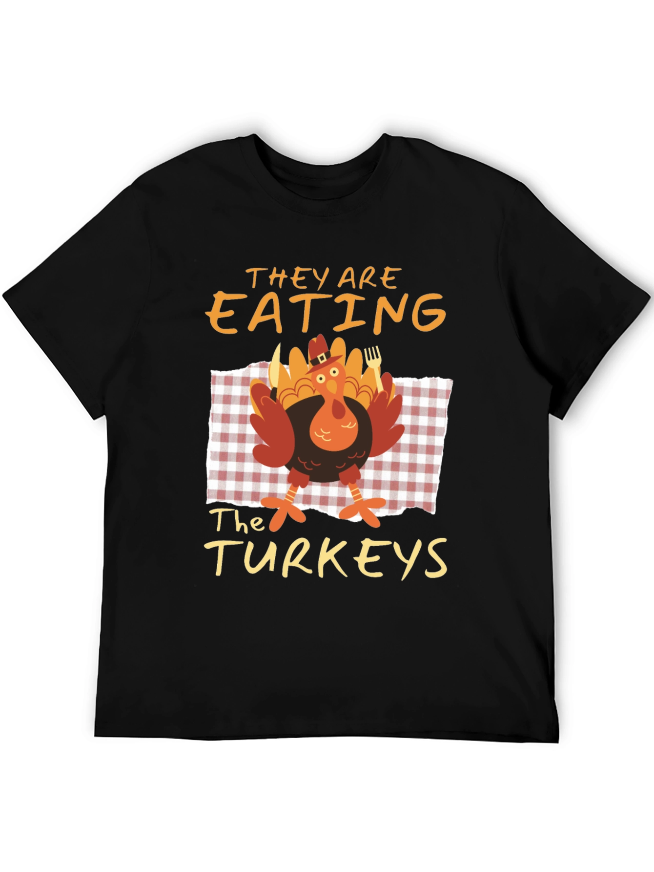 Funny Thanksgiving Eating the Turkeys Graphic Tee