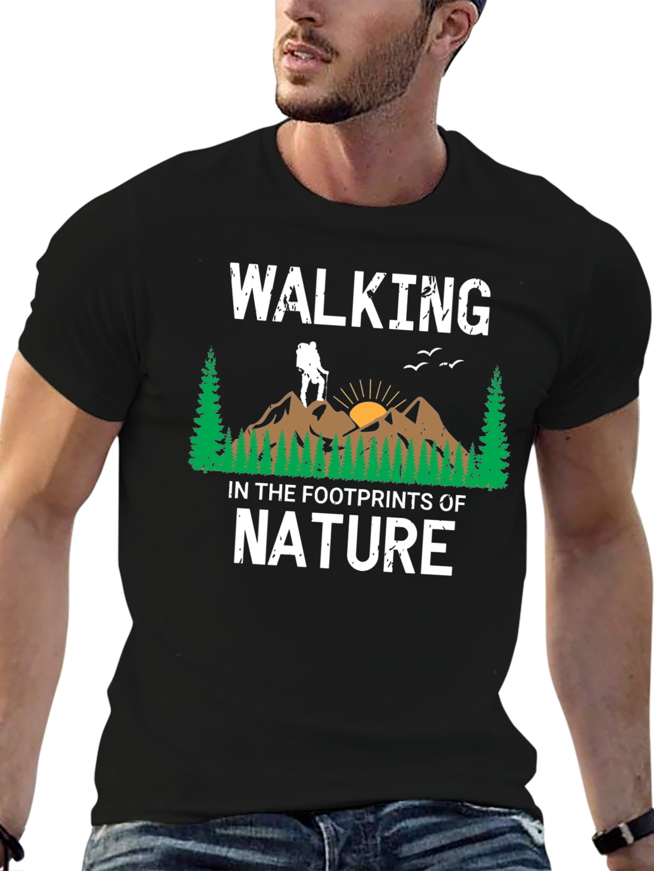 Walking in the Footprints of Nature Graphic T-Shirt