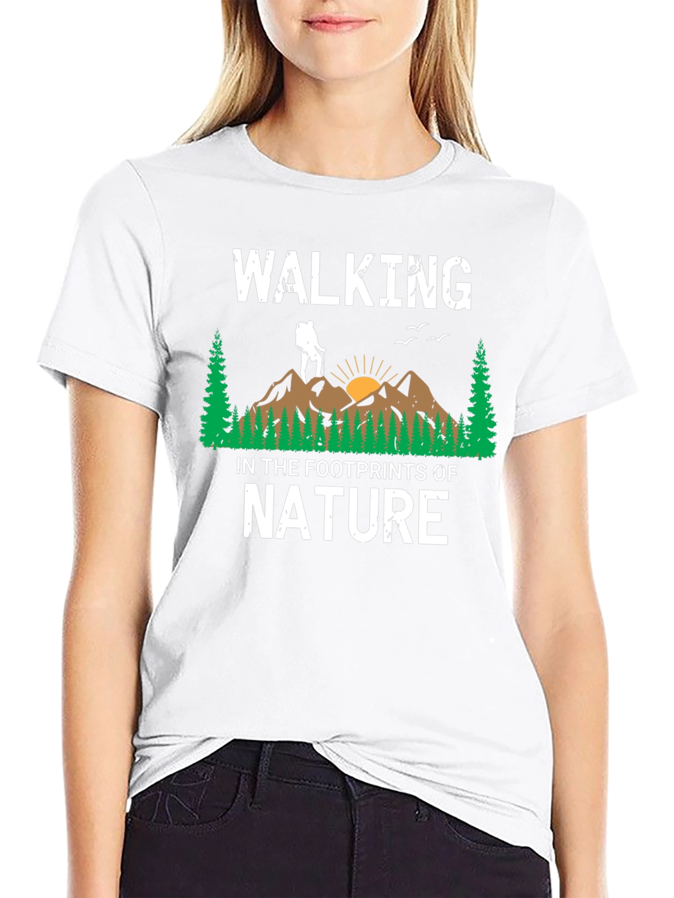 Walking in the Footprints of Nature Graphic T-Shirt