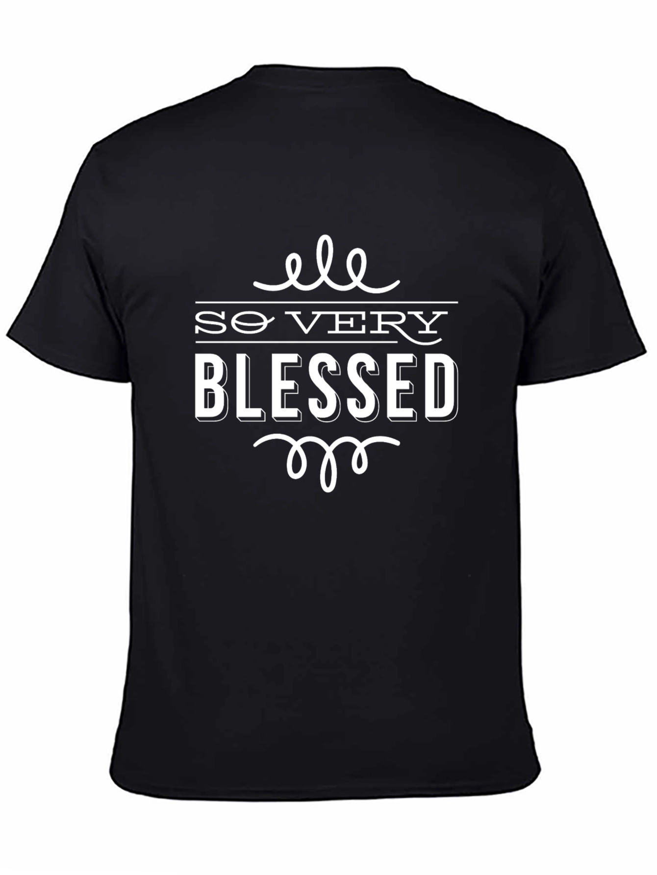So Very Blessed Black Graphic T-Shirt