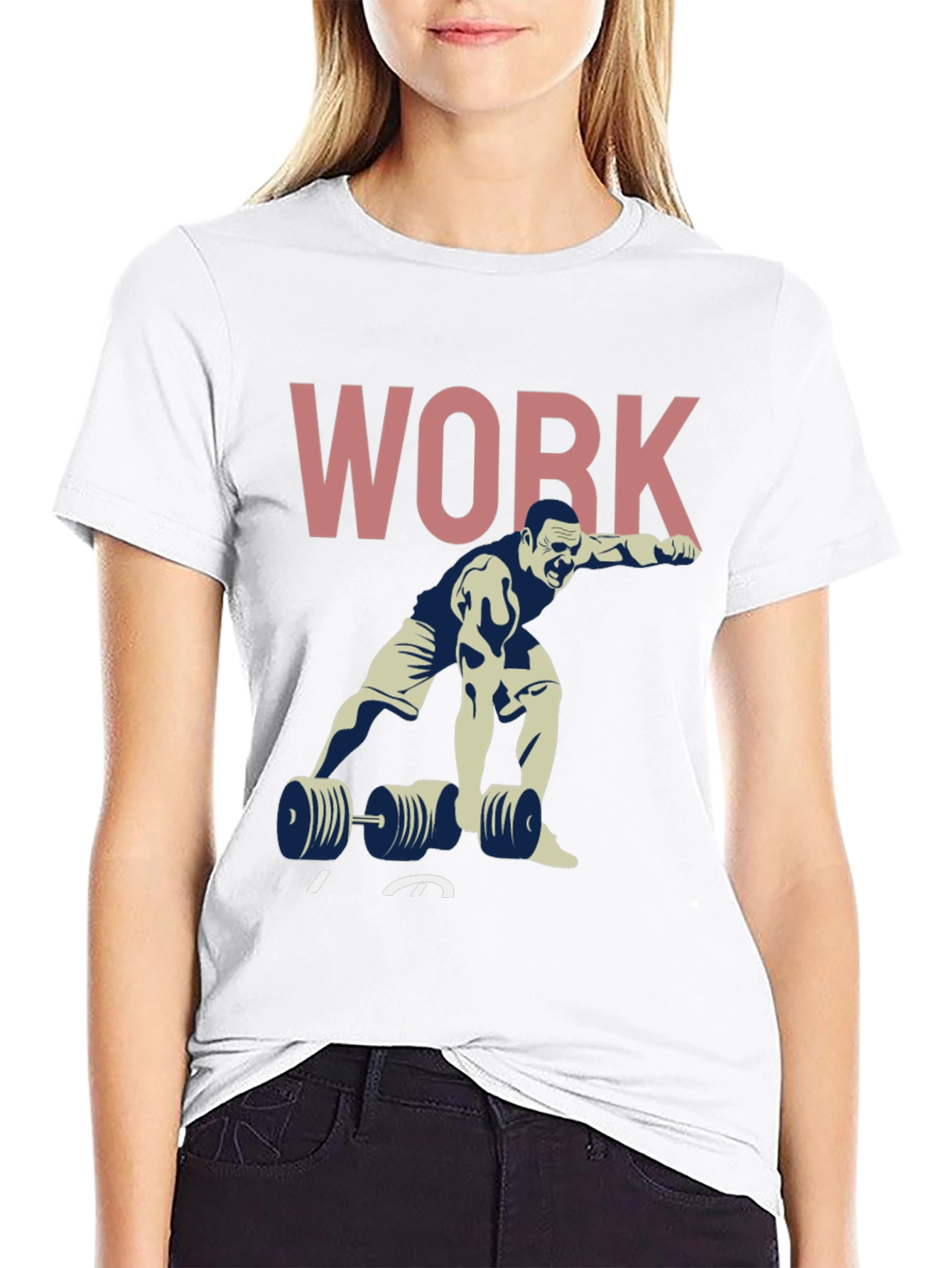 Workout Graphic T-Shirt - Black Cotton Gym Tee