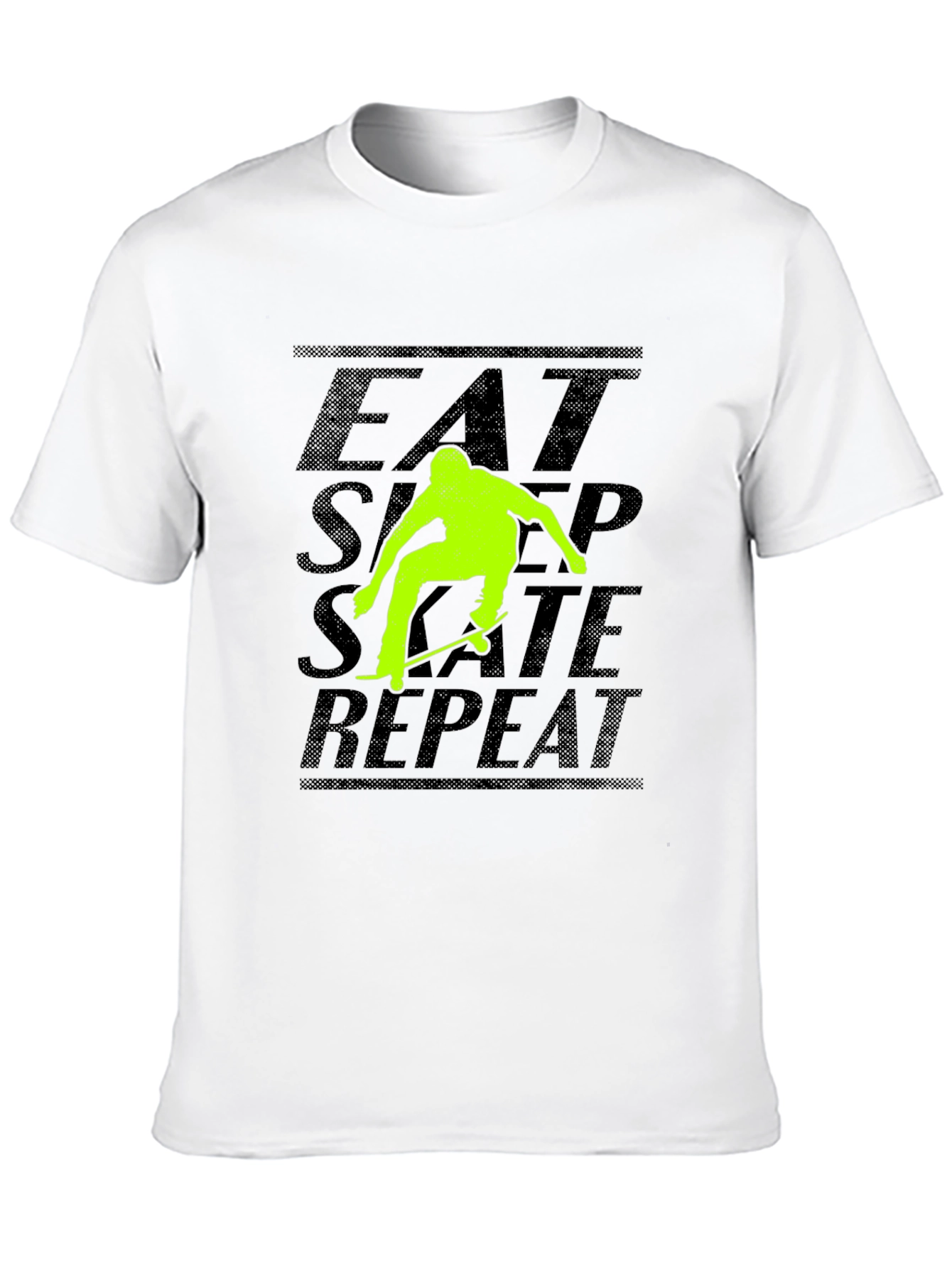 Eat Sleep Skate Repeat Black Graphic Tee