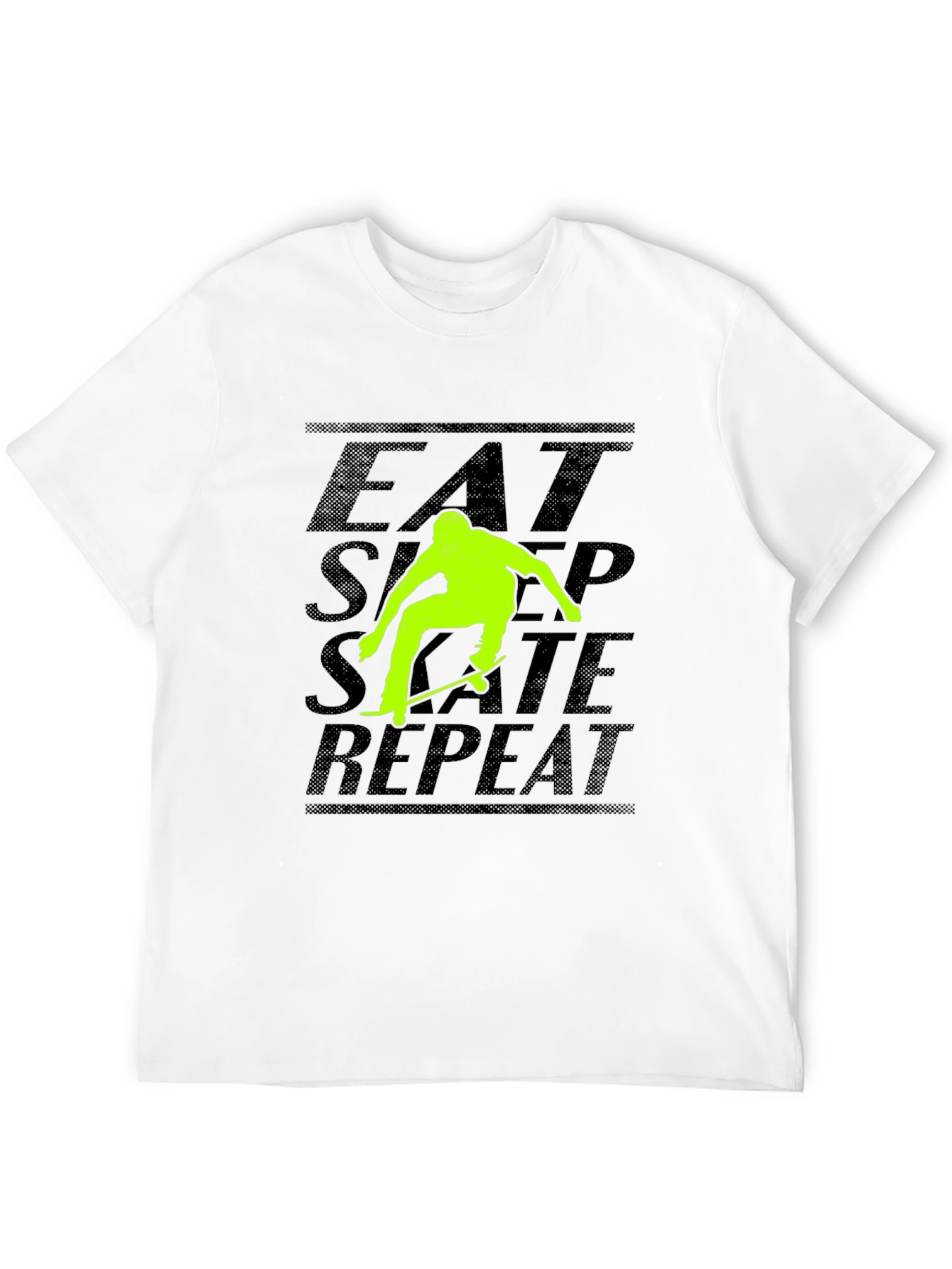 Eat Sleep Skate Repeat Black Graphic Tee