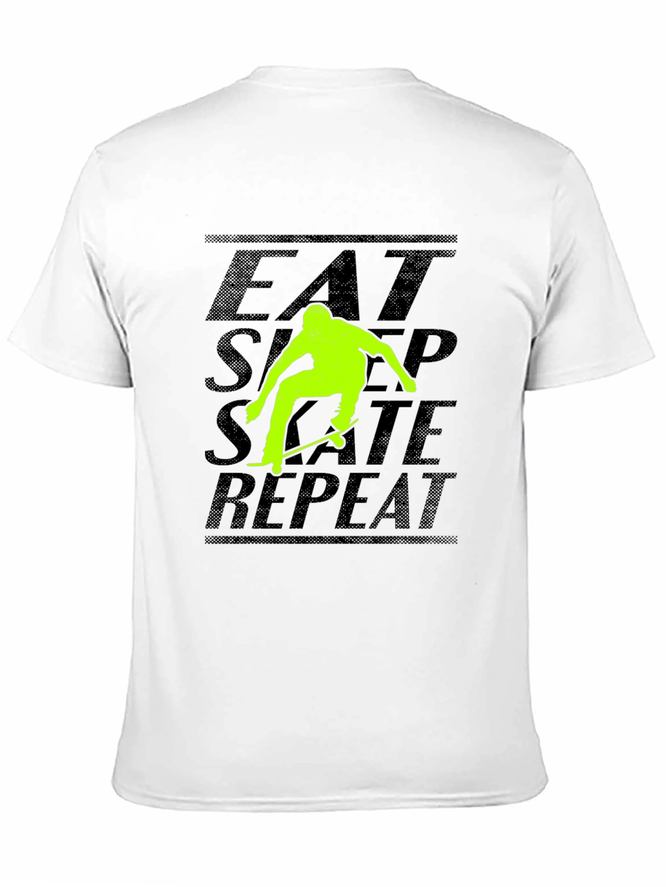 Eat Sleep Skate Repeat Black Graphic Tee