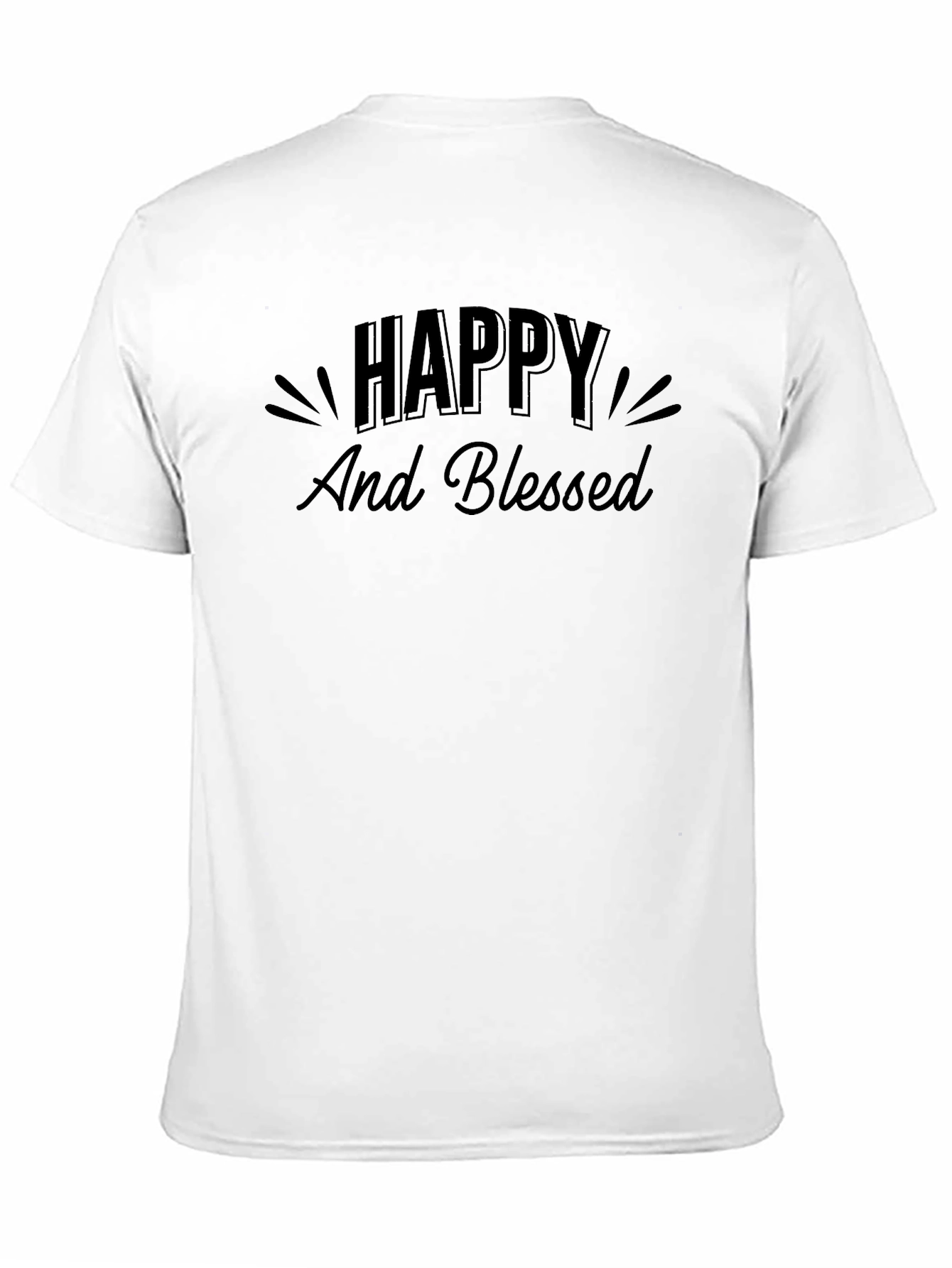 Happy & Blessed Graphic Tee - Stylish Comfort