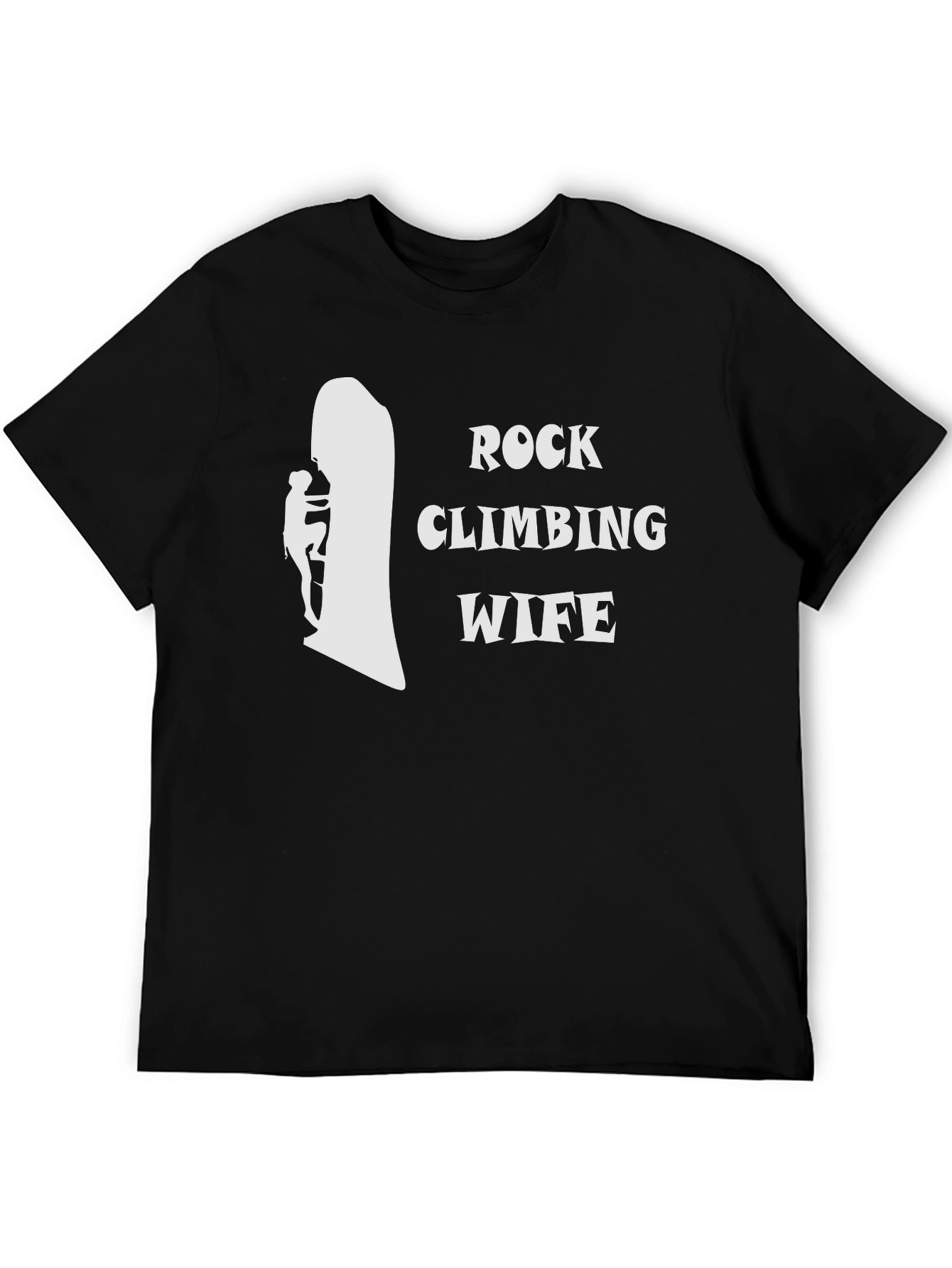 Rock Climbing Wife T-Shirt - Black