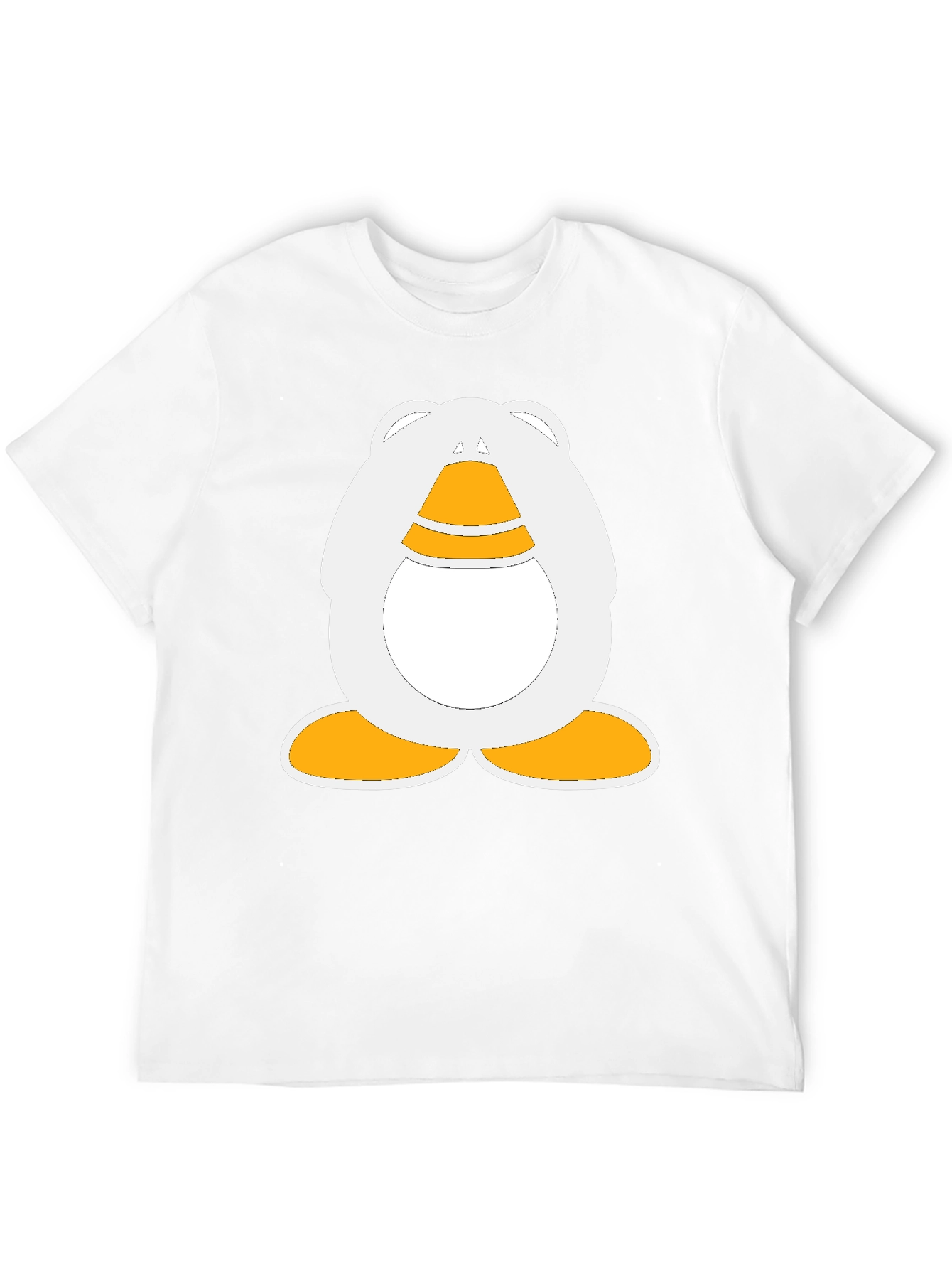 Cartoon Penguin Graphic Black T-Shirt