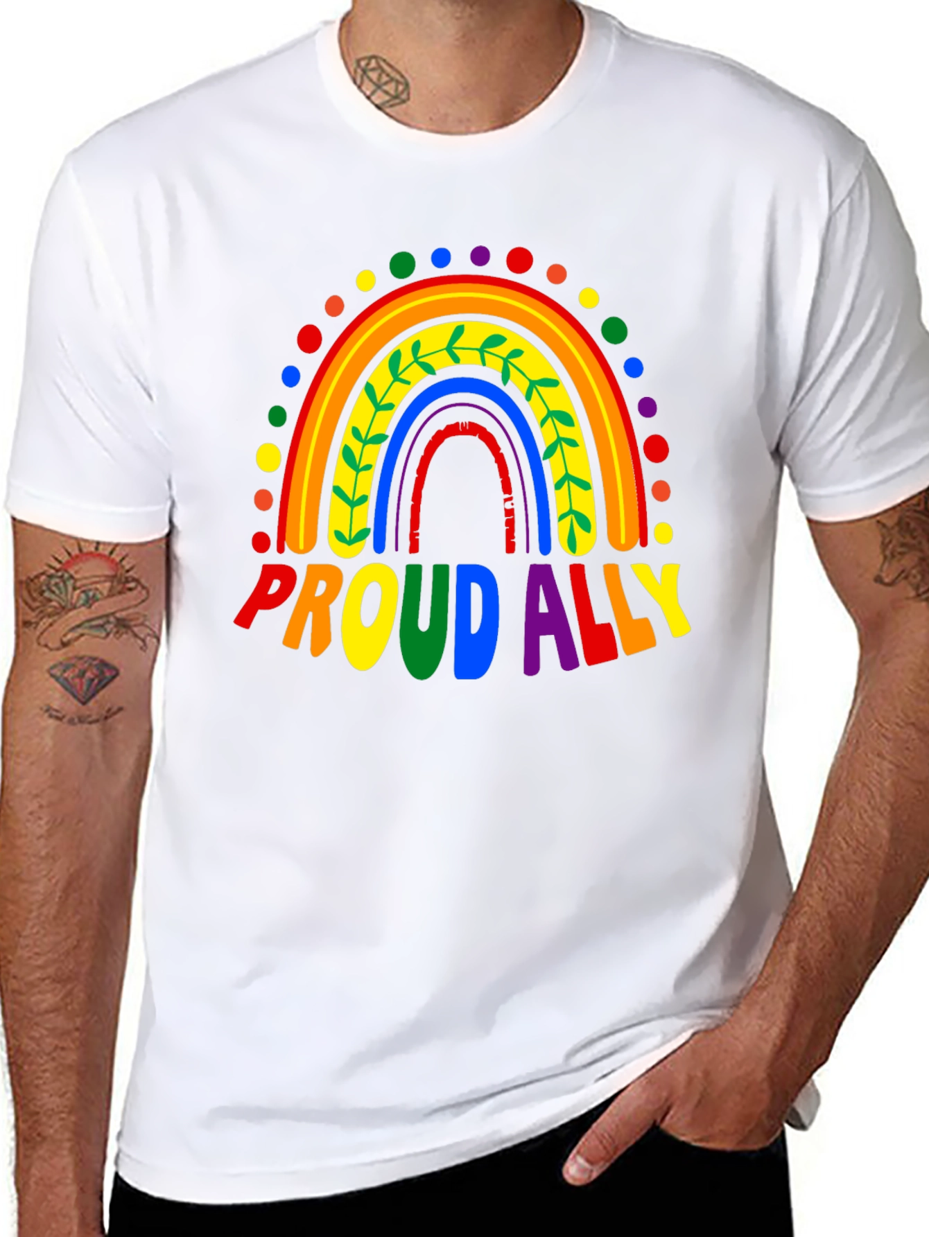 Proud Ally Rainbow LGBTQ+ Pride T-Shirt