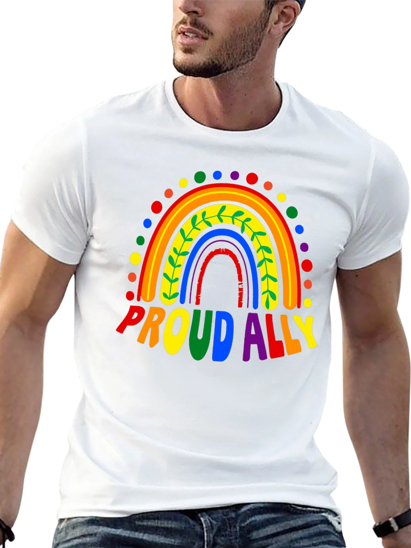 Proud Ally Rainbow LGBTQ+ Pride T-Shirt