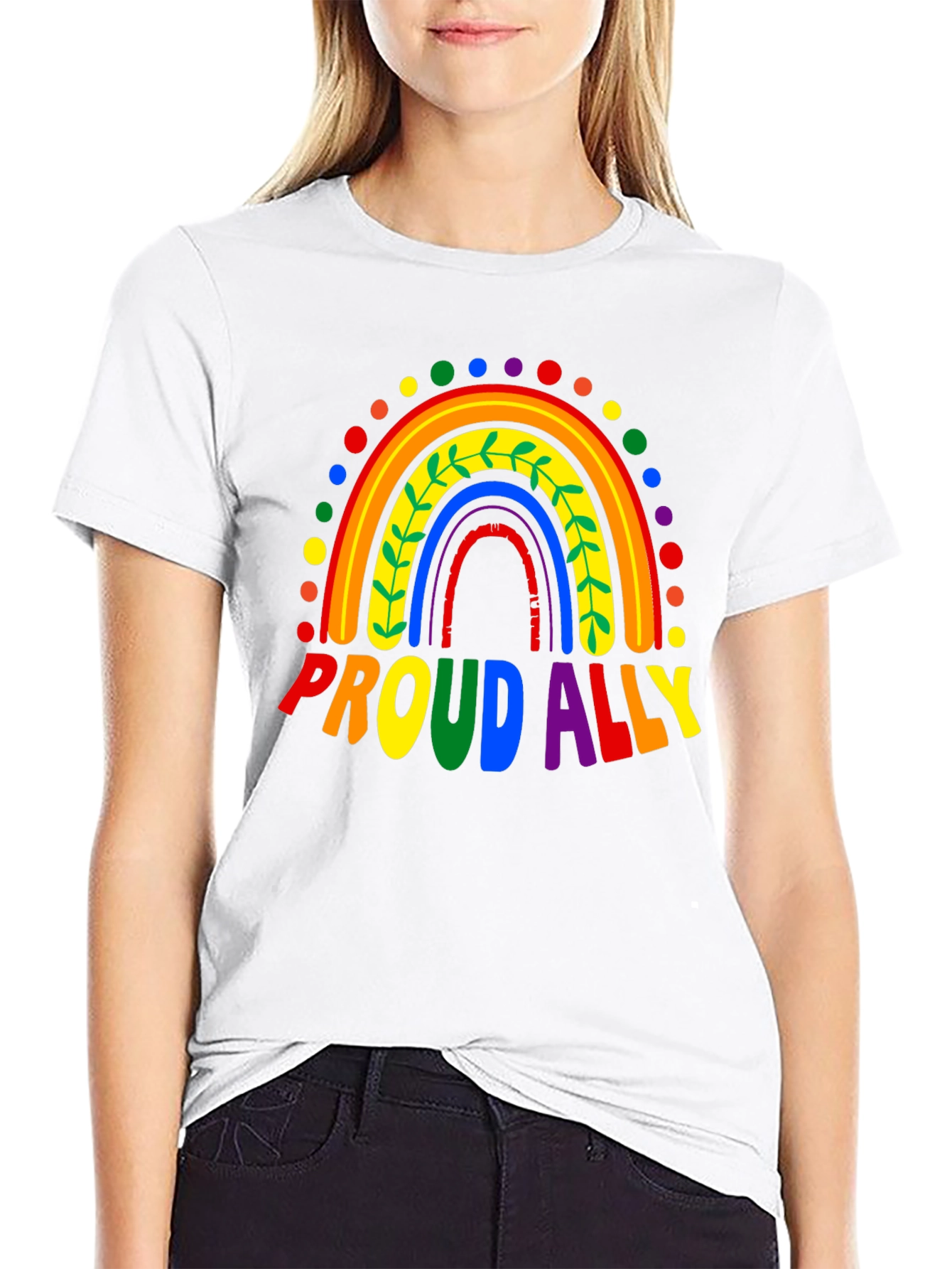 Proud Ally Rainbow LGBTQ+ Pride T-Shirt