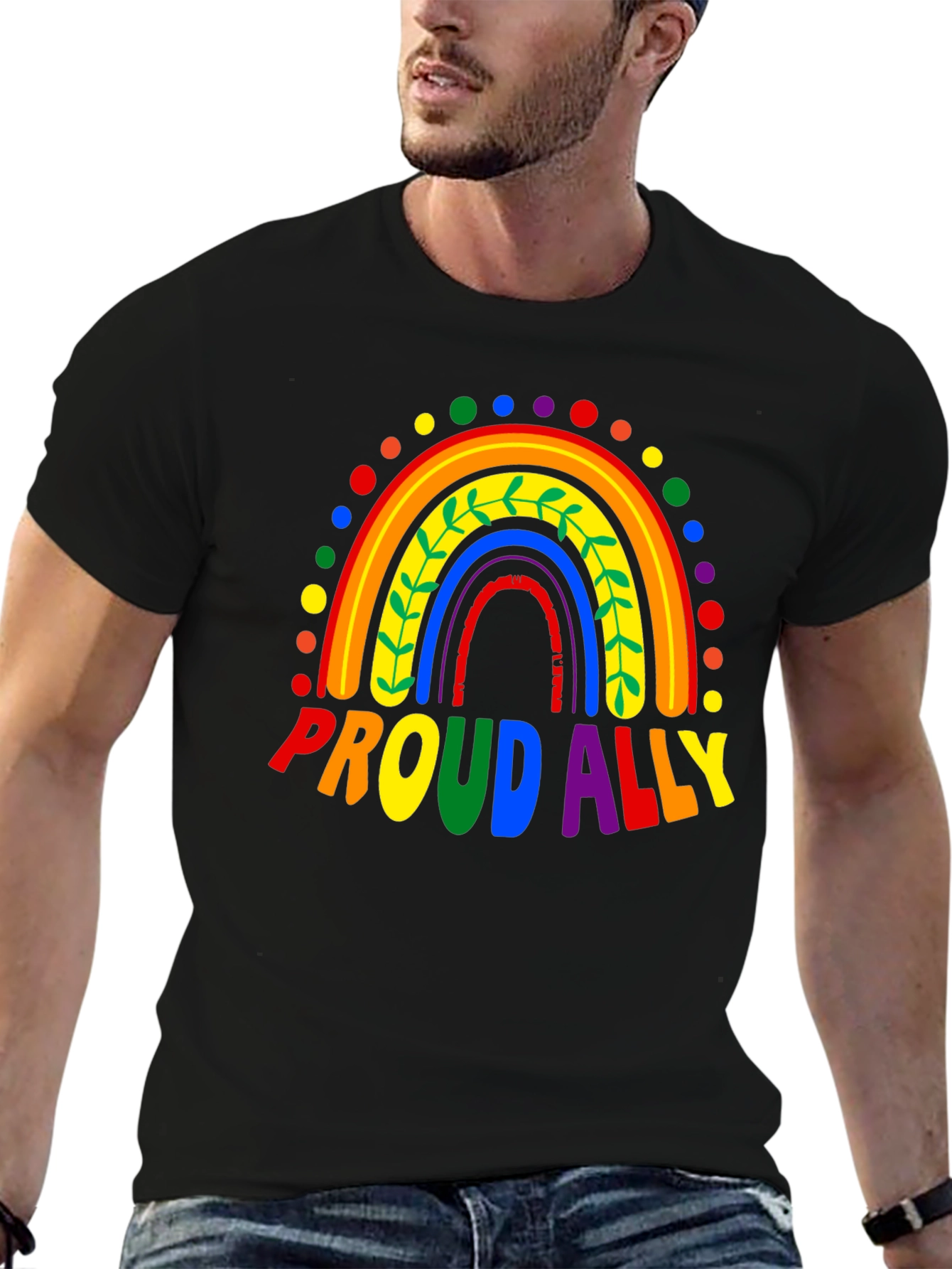 Proud Ally Rainbow LGBTQ+ Pride T-Shirt