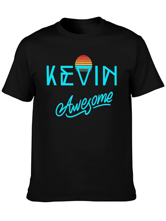 Kevin Awesome Retro Style Graphic T-Shirt