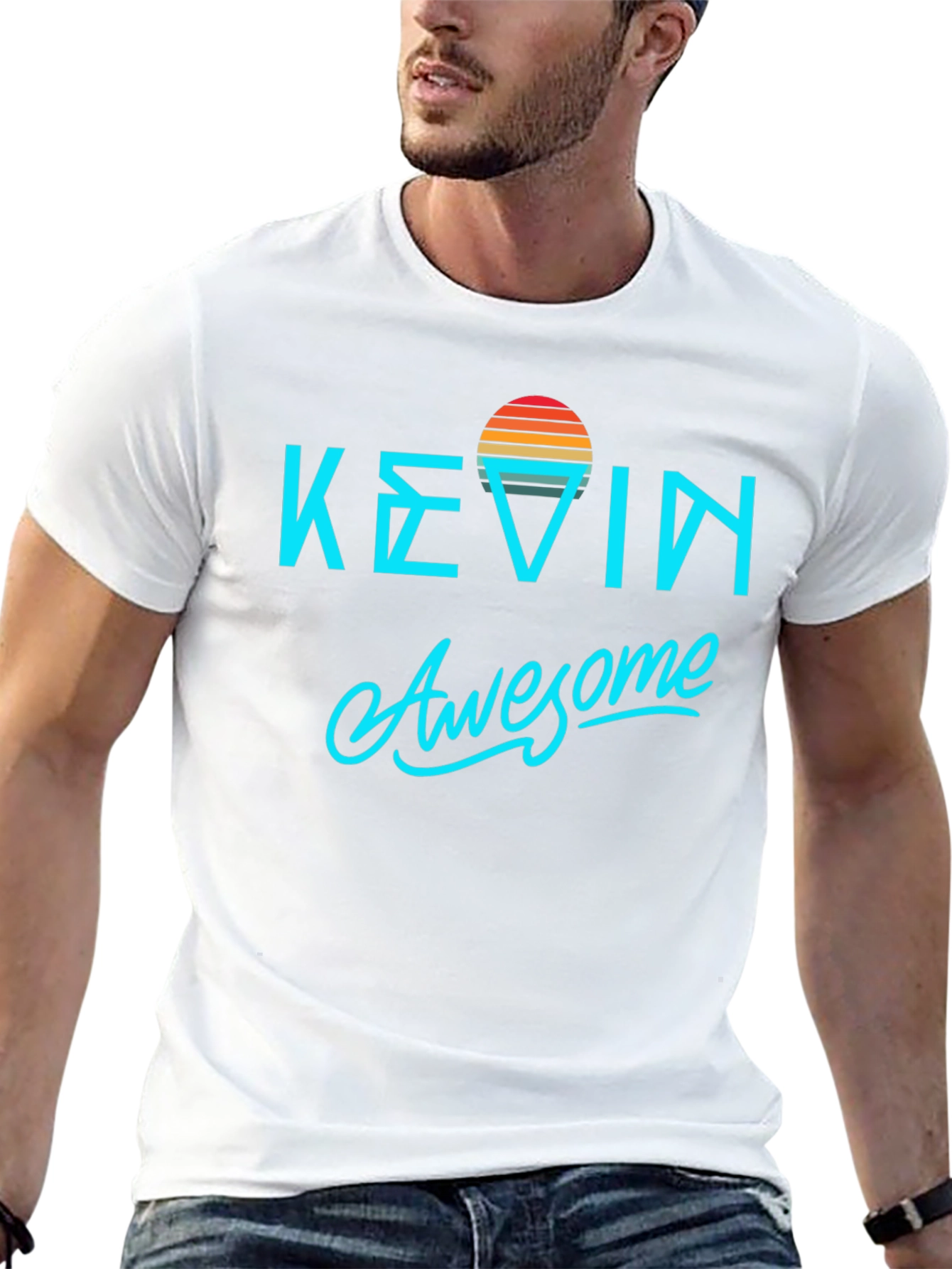 Kevin Awesome Retro Style Graphic T-Shirt